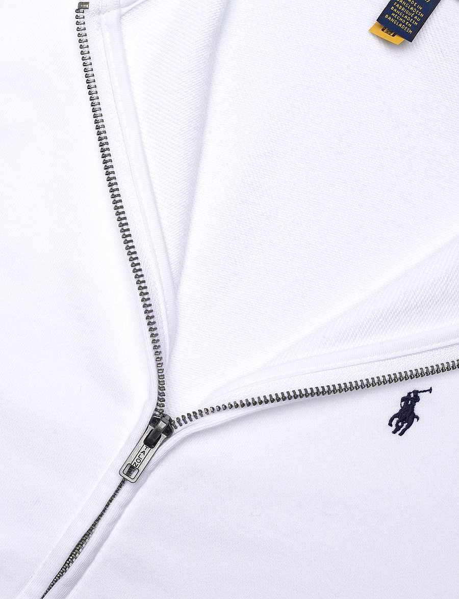Ralph Lauren Kids - French Terry Full-Zip Hoodie - kapuutsiga pusad - white/c7927 - 2