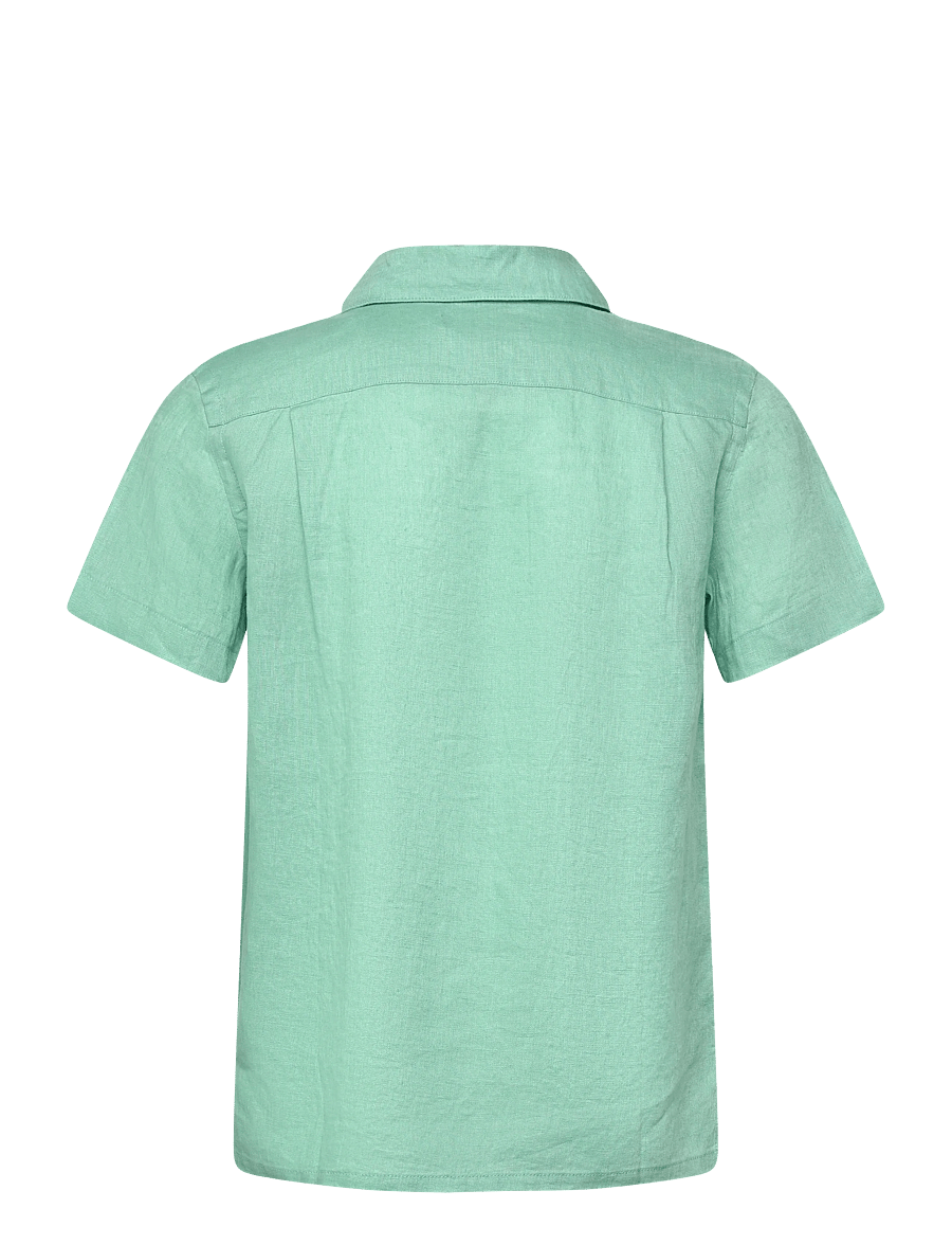 Ralph Lauren Kids - Linen Camp Shirt - kortærmede skjorter - celadon - 1
