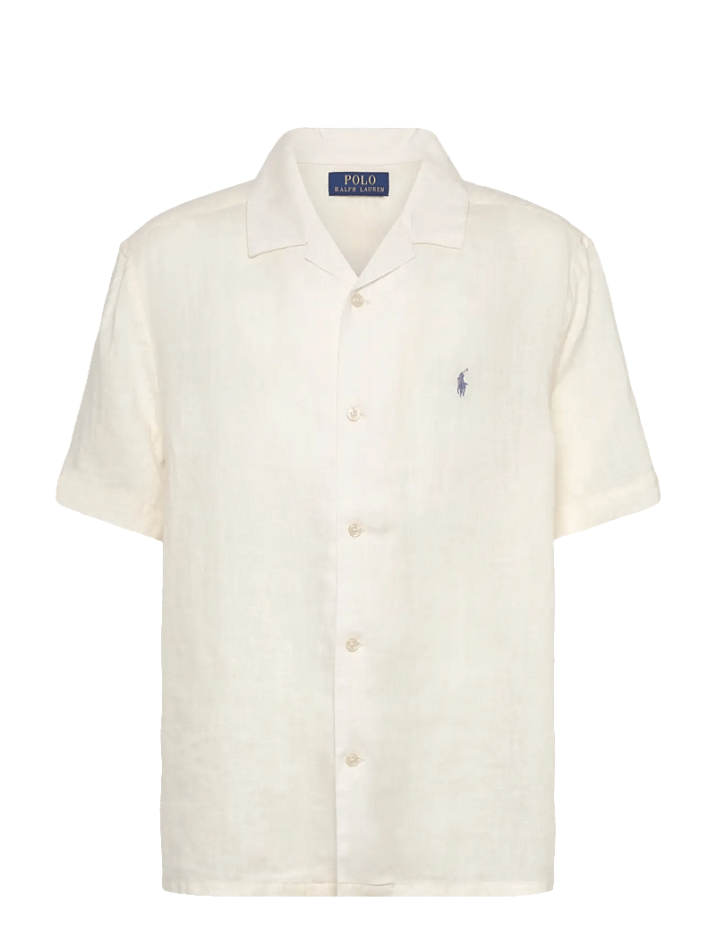 Ralph Lauren Kids - Linen Camp Shirt - kurzärmlige hemden - nevis - 0