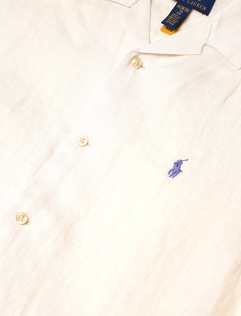 Ralph Lauren Kids - Linen Camp Shirt - kurzärmlige hemden - nevis - 2