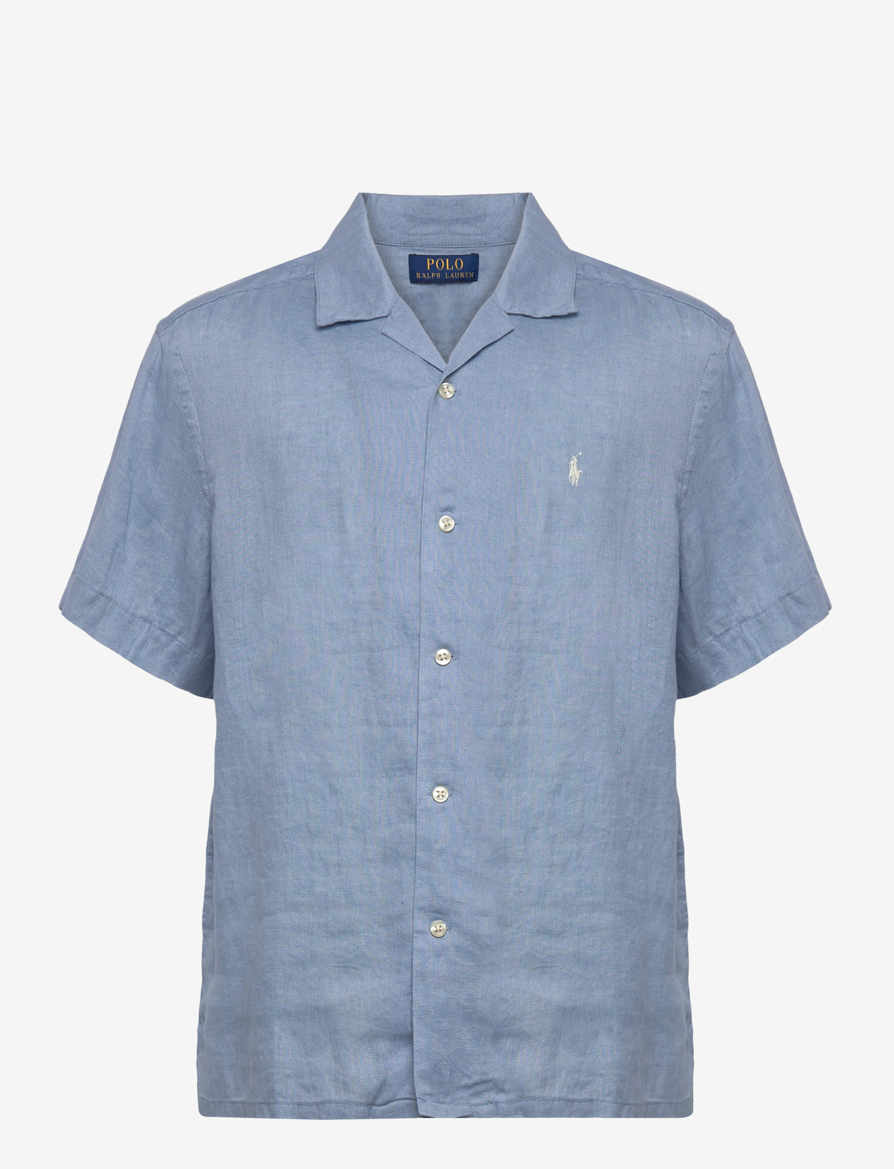 Ralph Lauren Kids - Linen Camp Shirt - kurzärmlige hemden - vessel blue - 0