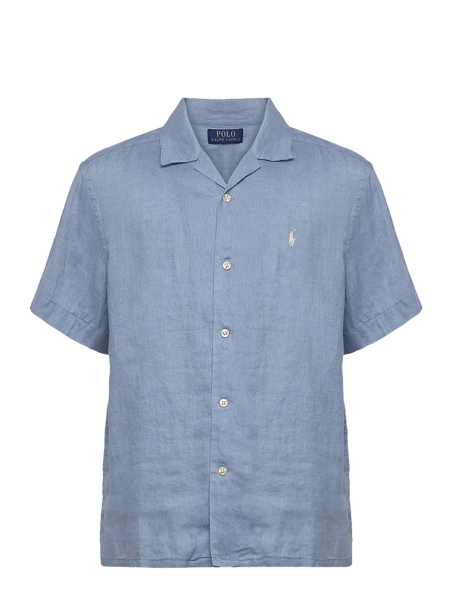 Ralph Lauren Kids - Linen Camp Shirt - chemises à manches courtes - vessel blue - 0