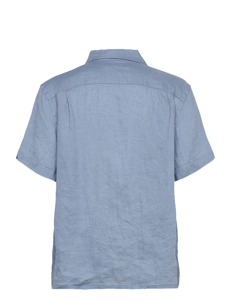 Ralph Lauren Kids - Linen Camp Shirt - kurzärmlige hemden - vessel blue - 1