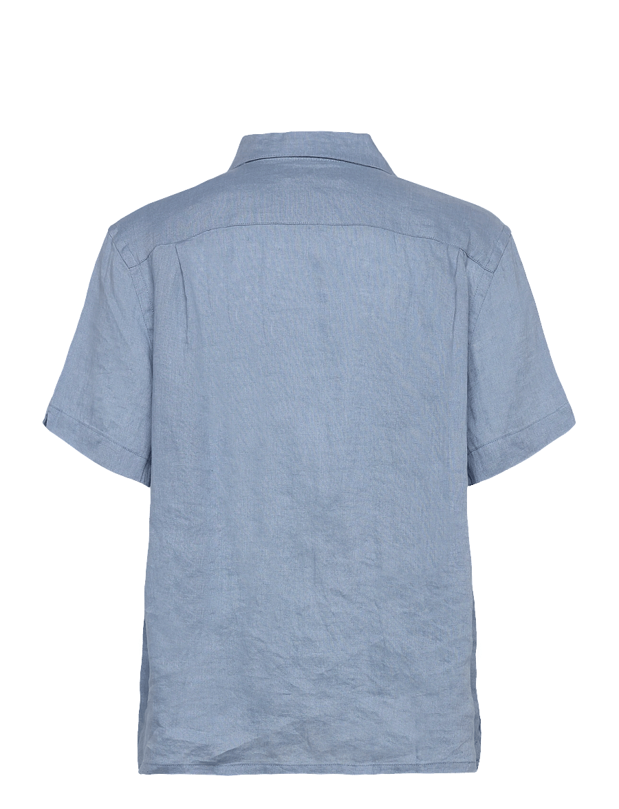 Ralph Lauren Kids - Linen Camp Shirt - chemises à manches courtes - vessel blue - 1