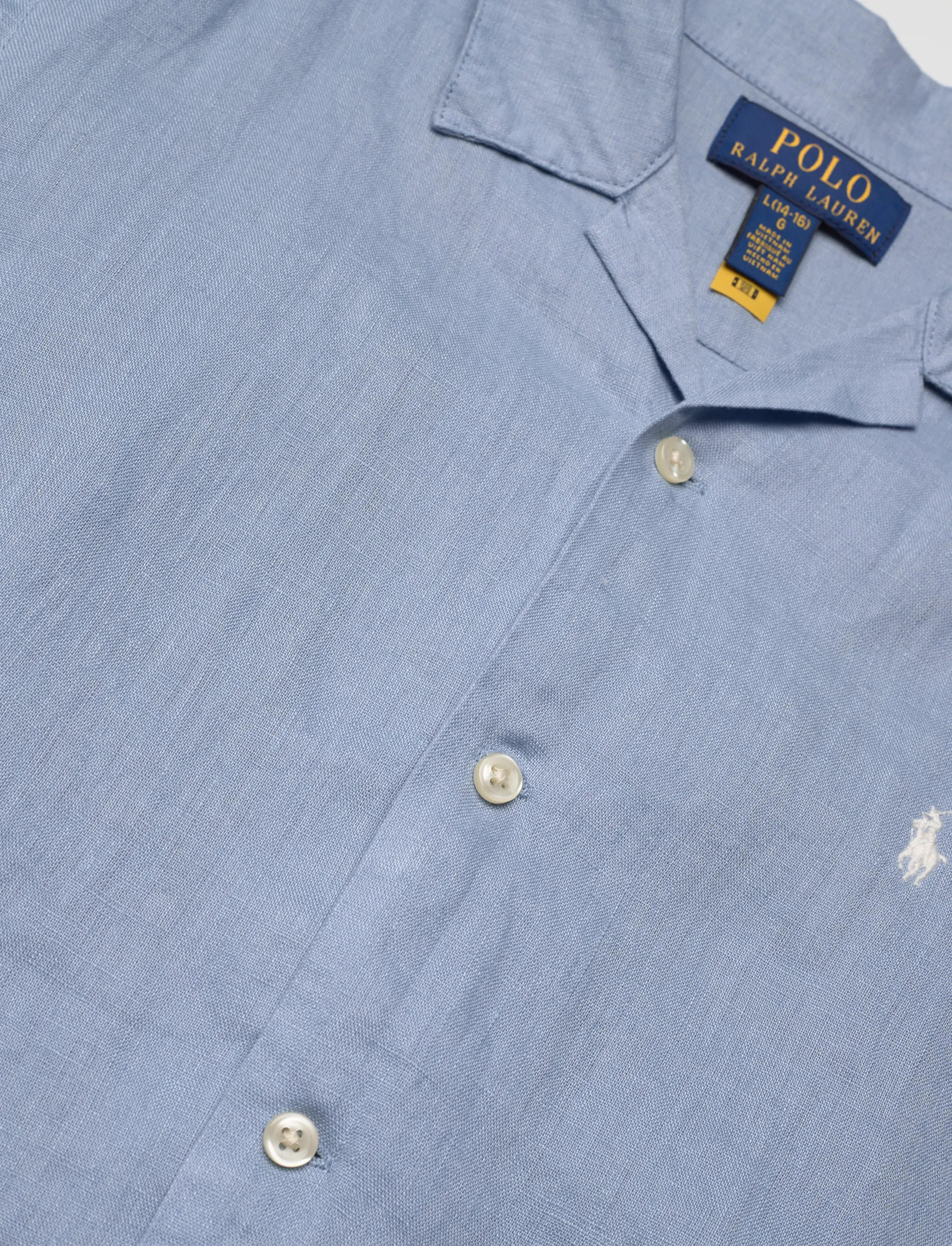 Ralph Lauren Kids - Linen Camp Shirt - chemises à manches courtes - vessel blue - 2