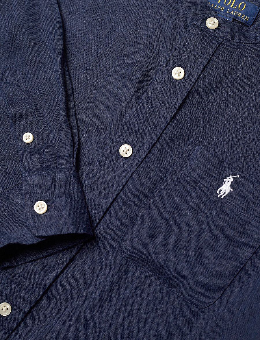 Ralph Lauren Kids - Linen Shirt - långärmade skjortor - newport navy - 2