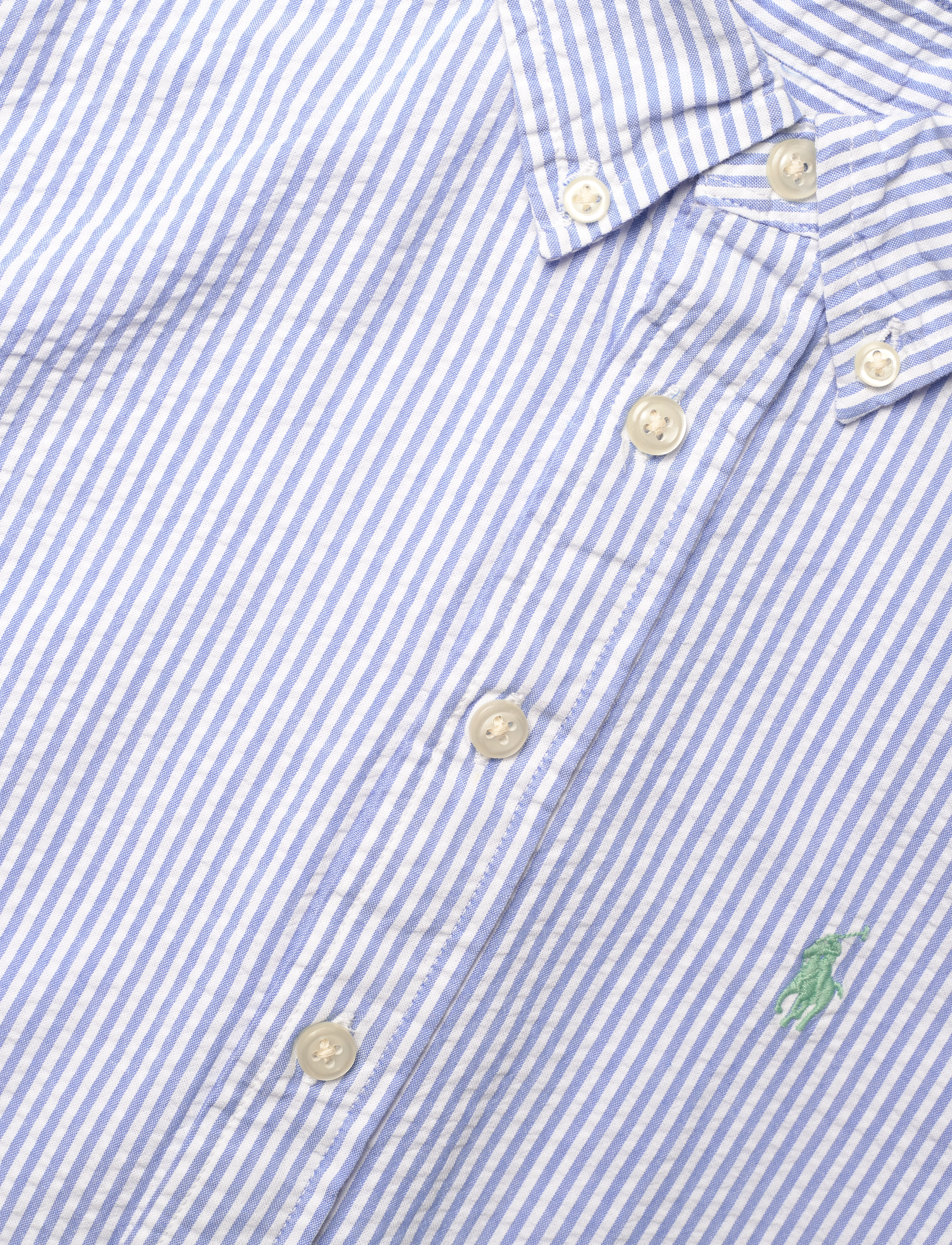 Ralph Lauren Kids - 40/1 SEERSUCKER-LS BD PPC-SI-SPS - #2604a blue/white - 2