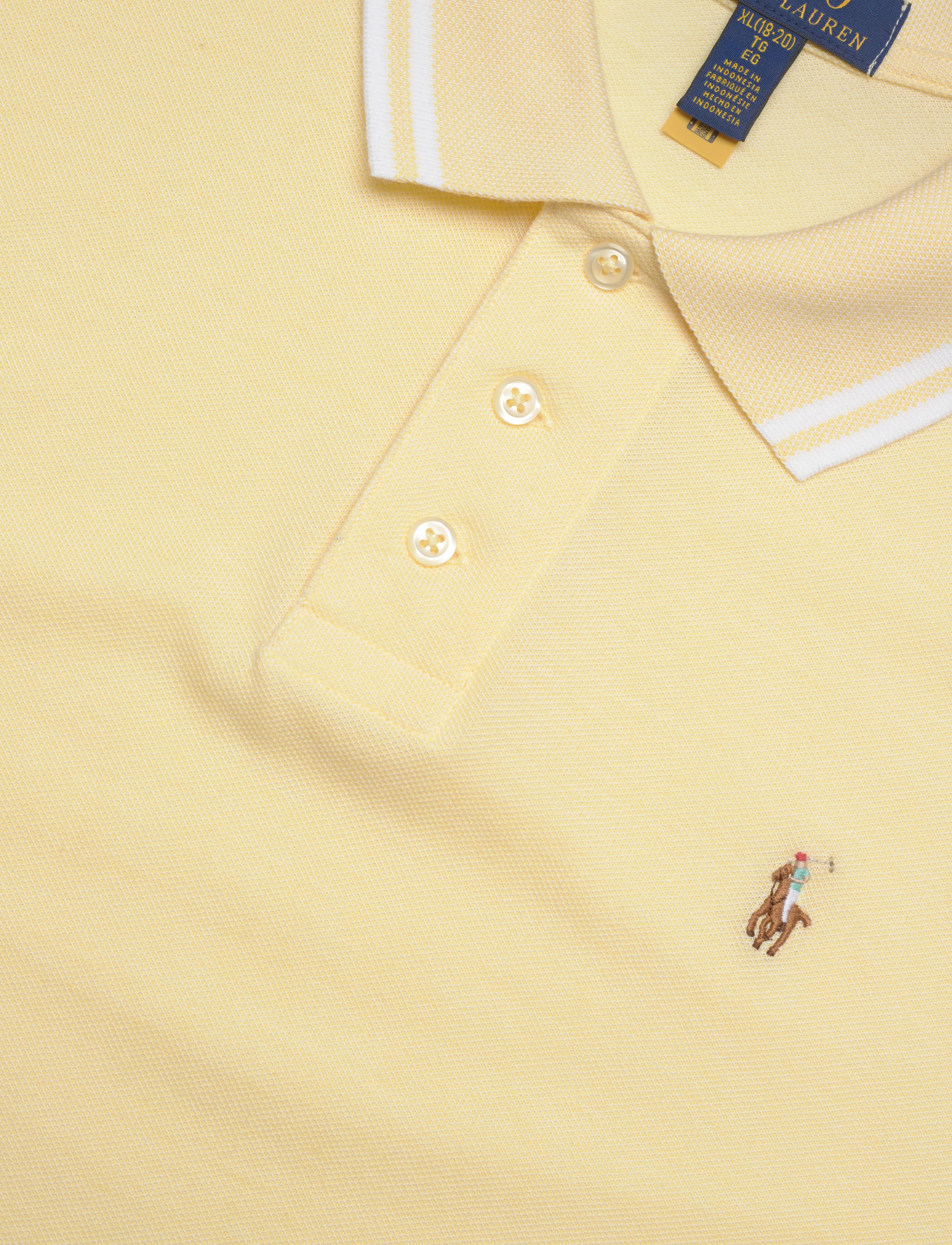Ralph Lauren Kids - 26/1 YD OXFORD MESH-SS KC-KN-PSH - wicket yellow/whi - 2