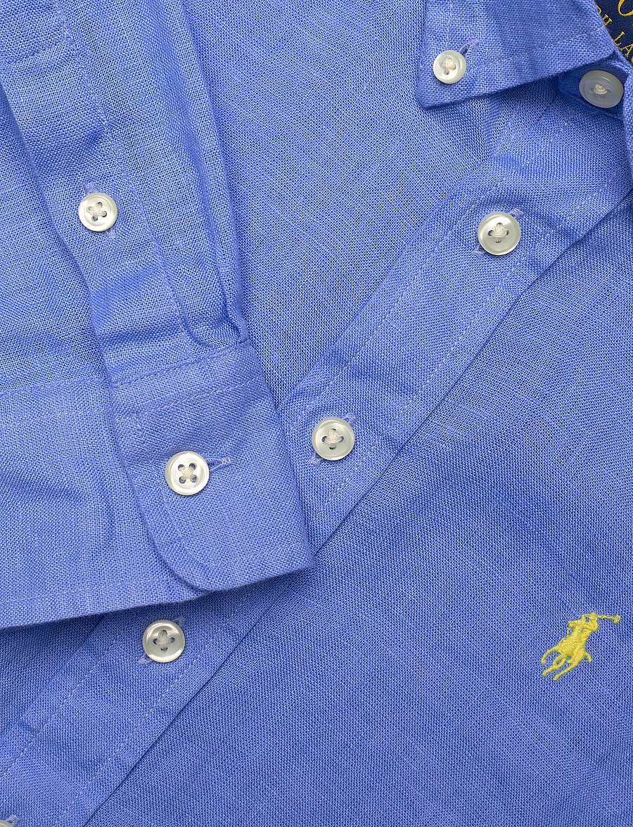 Ralph Lauren Kids - Linen Shirt - långärmade skjortor - harbor island blu - 2