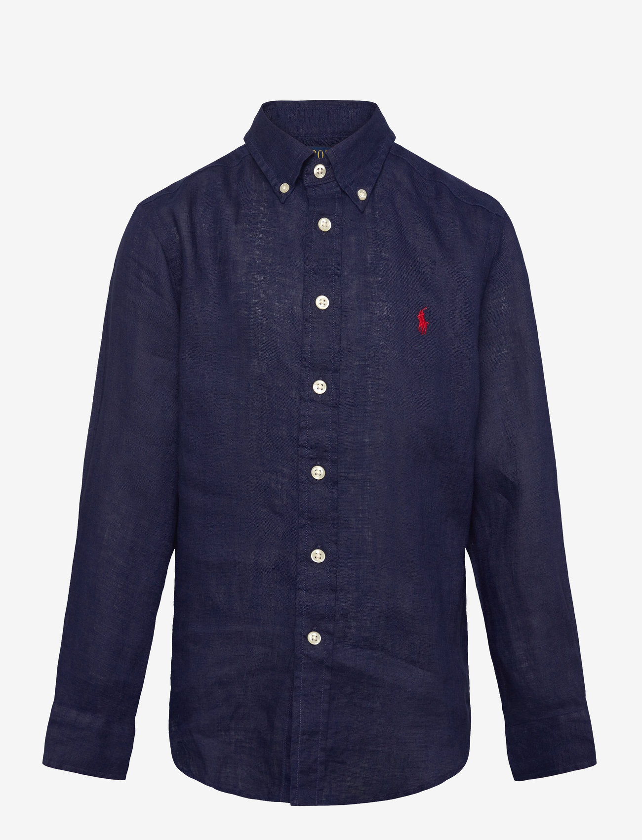 Ralph Lauren Kids - Linen Shirt - långärmade skjortor - newport navy - 0