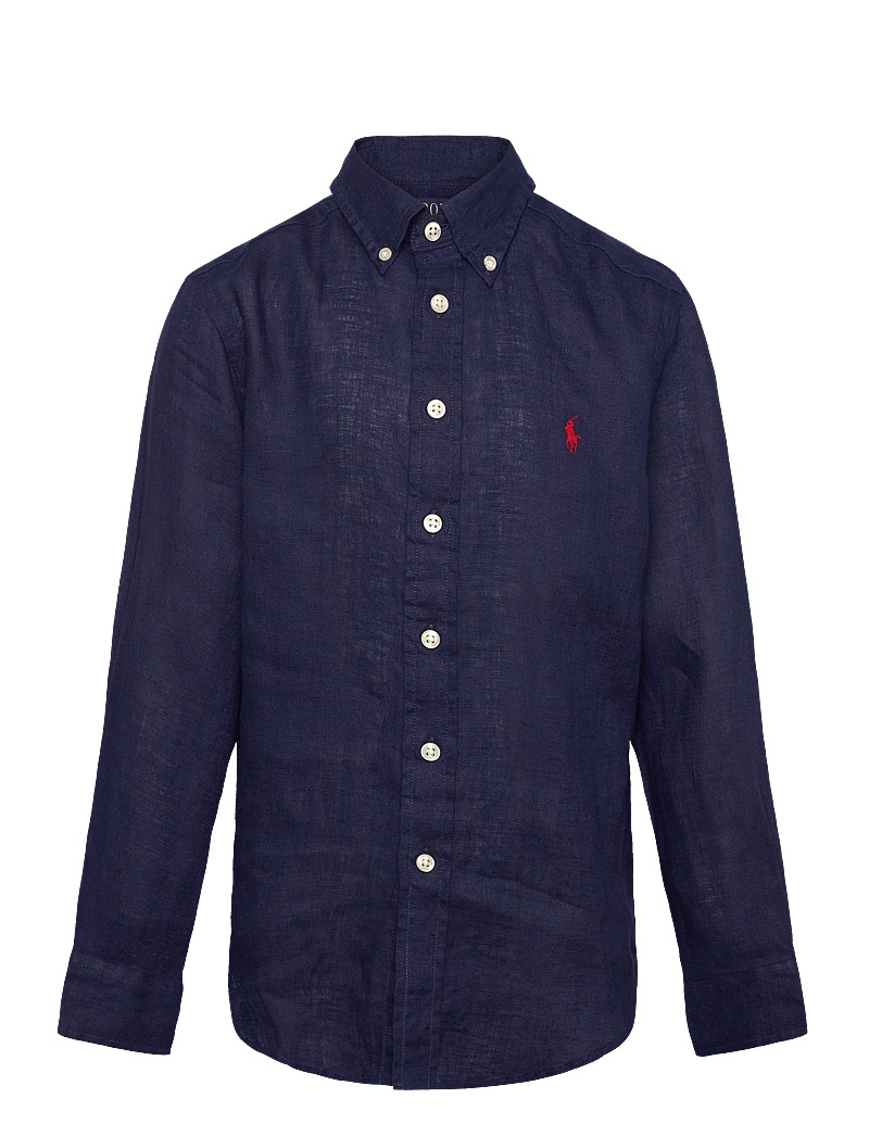 Ralph Lauren Kids - Linen Shirt - långärmade skjortor - newport navy - 0
