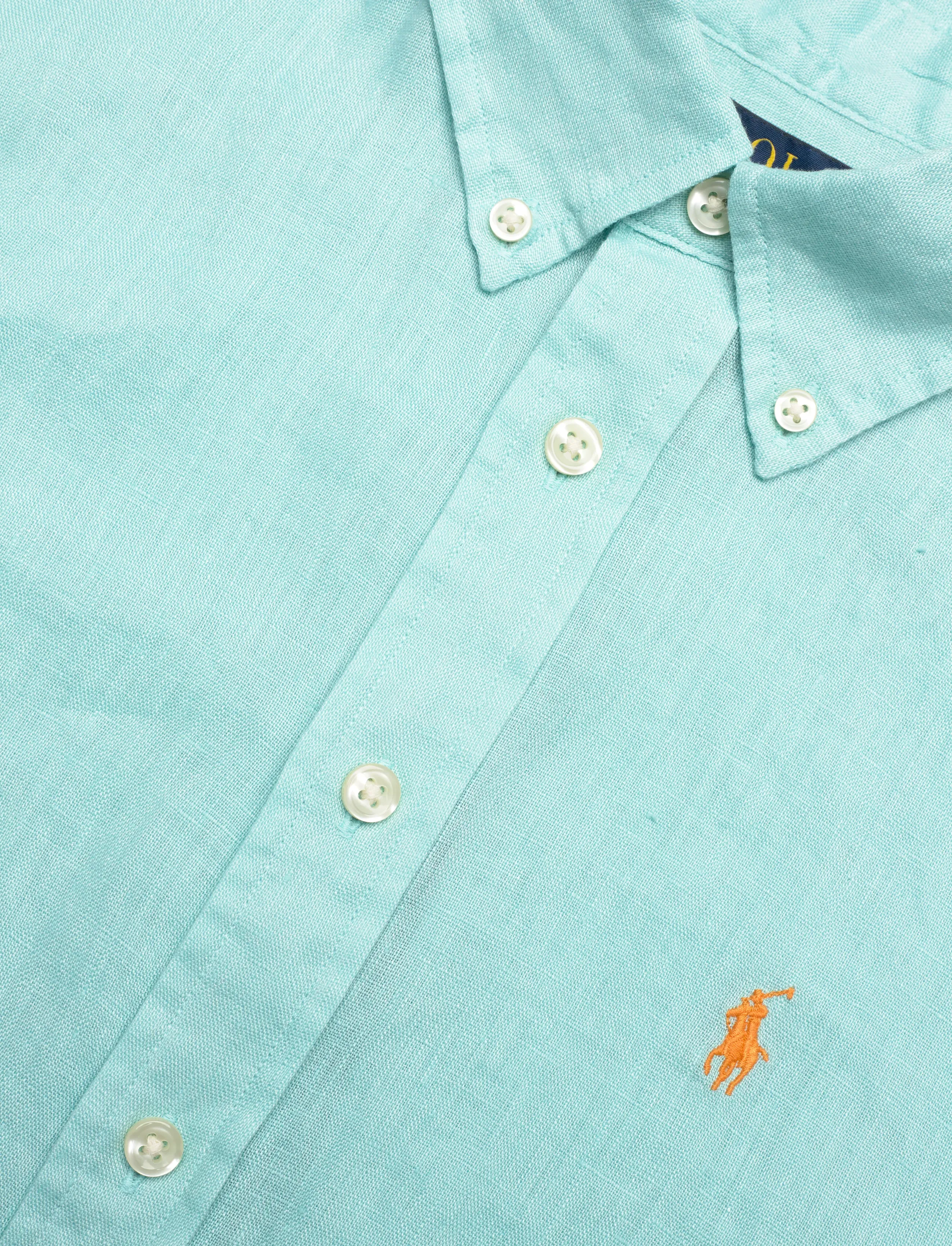 Ralph Lauren Kids - 17/1 PD LINEN V1-CLBDPPC-SI-SPS - langermede skjorter - parakeet - 2