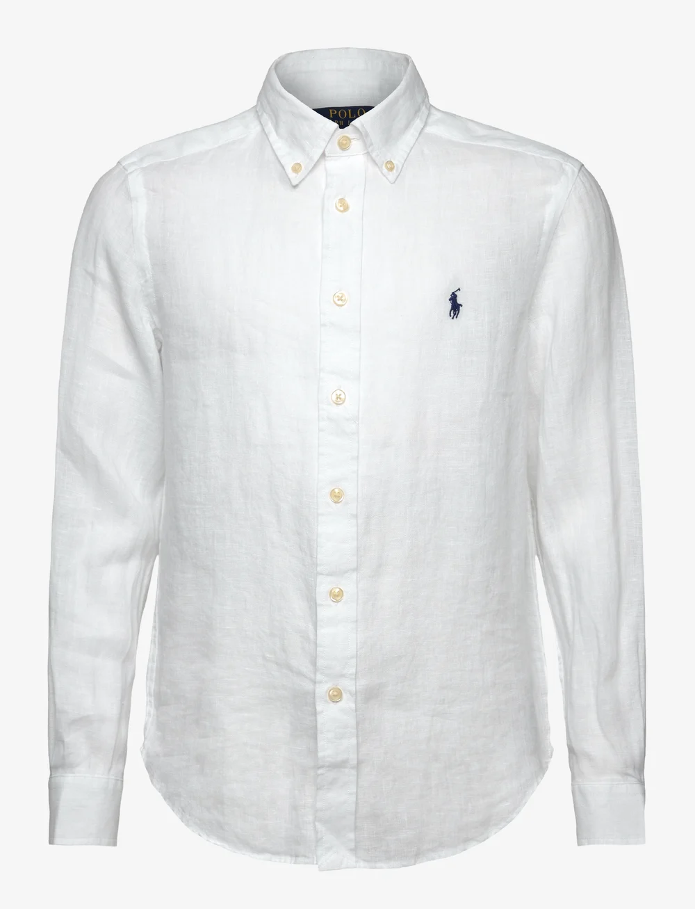 Ralph Lauren Kids - Linen Shirt - långärmade skjortor - white - 0