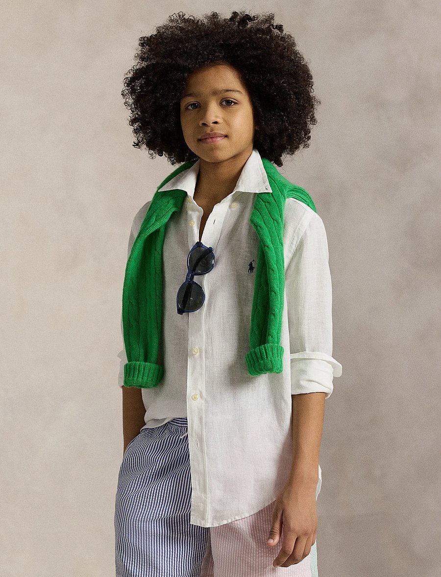 Ralph Lauren Kids - 17/1 PD LINEN V1-CLBDPPC-SI-SPS - pikkade varrukatega särgid - white - 3