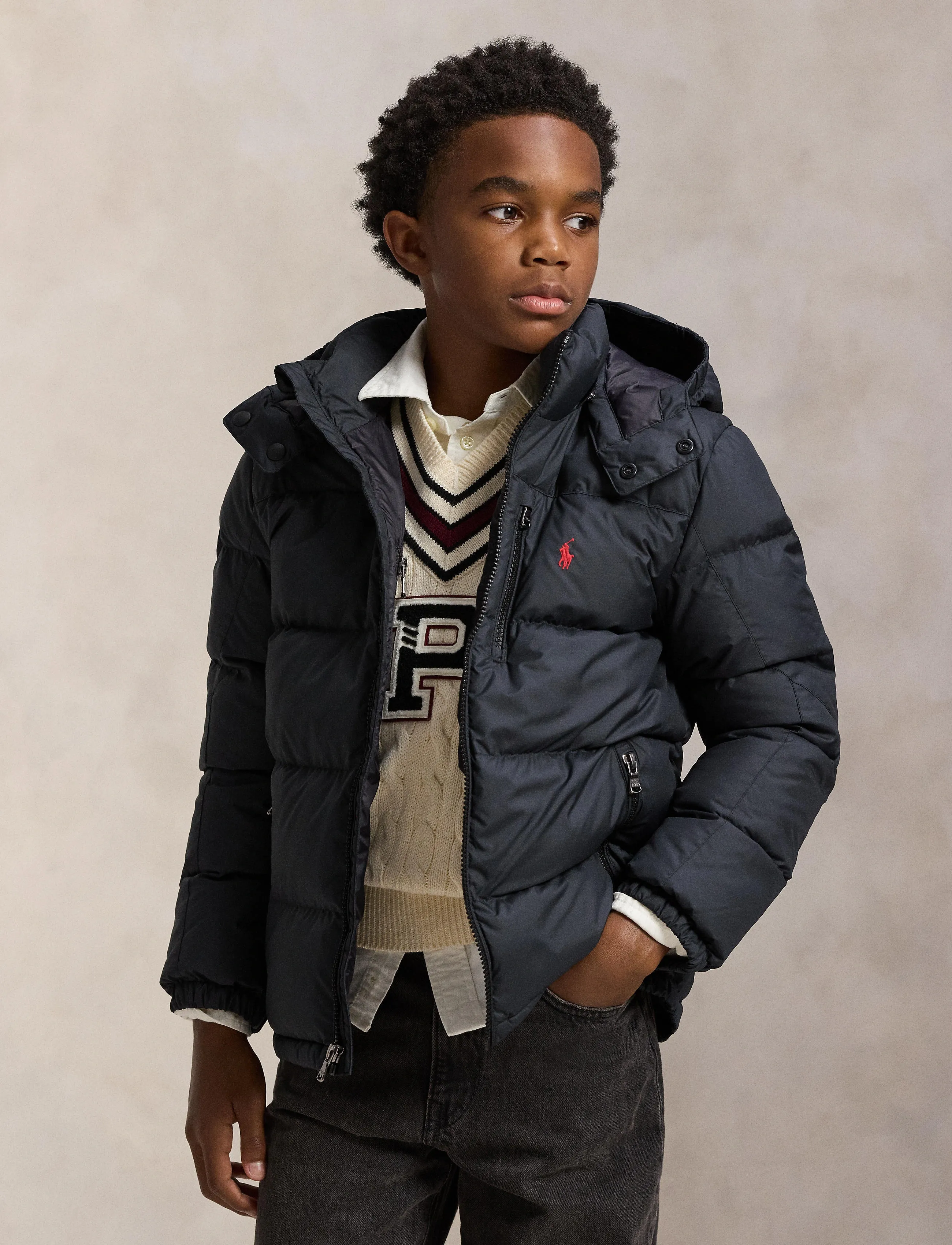 Ralph Lauren Kids - RECYCLED NYLON-DOWN JKT-OW-BOM - vetrarjakkar - polo black - 3