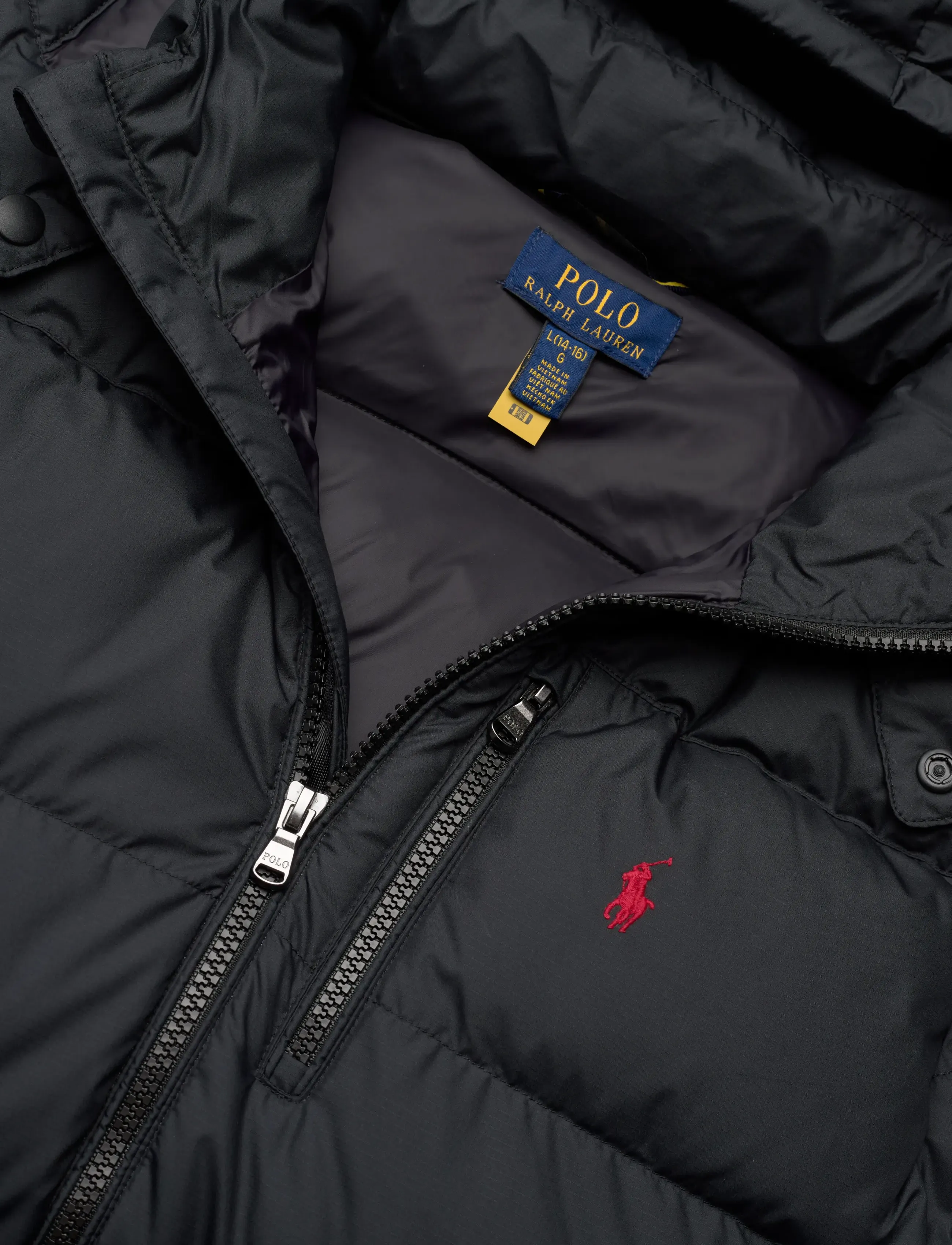 Ralph Lauren Kids - The Gorham Down Hooded Jacket - vinterjakker - polo black - 5