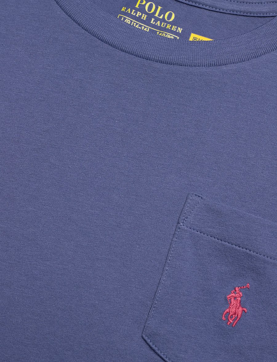 Ralph Lauren Kids - Cotton Jersey Pocket Tee - kurzärmelige - blue heaven - 2
