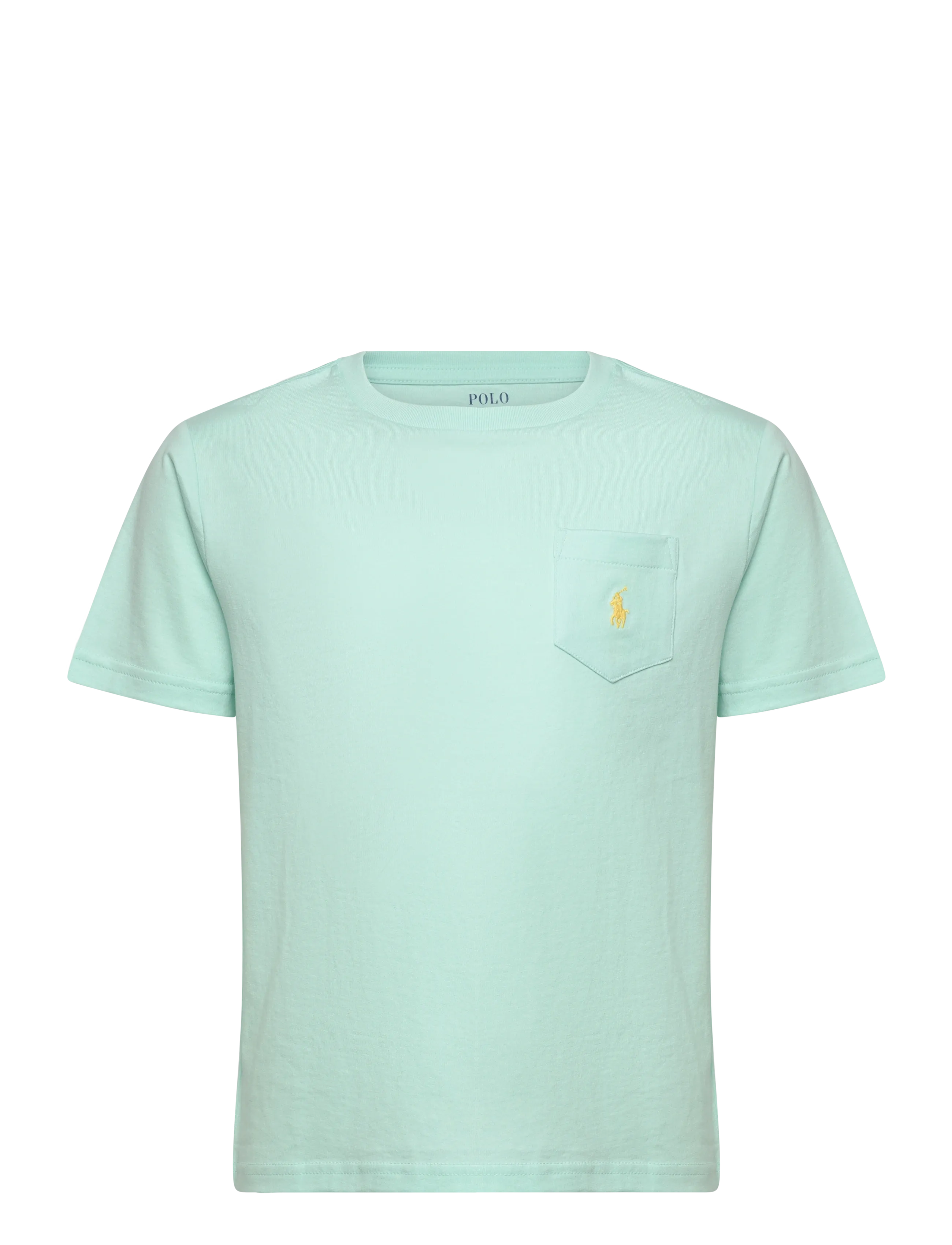 Ralph Lauren Kids 26/1 JERSEY-SS PKT TEE-KN-TSH - Overdele - CRYSTAL BLUE / green