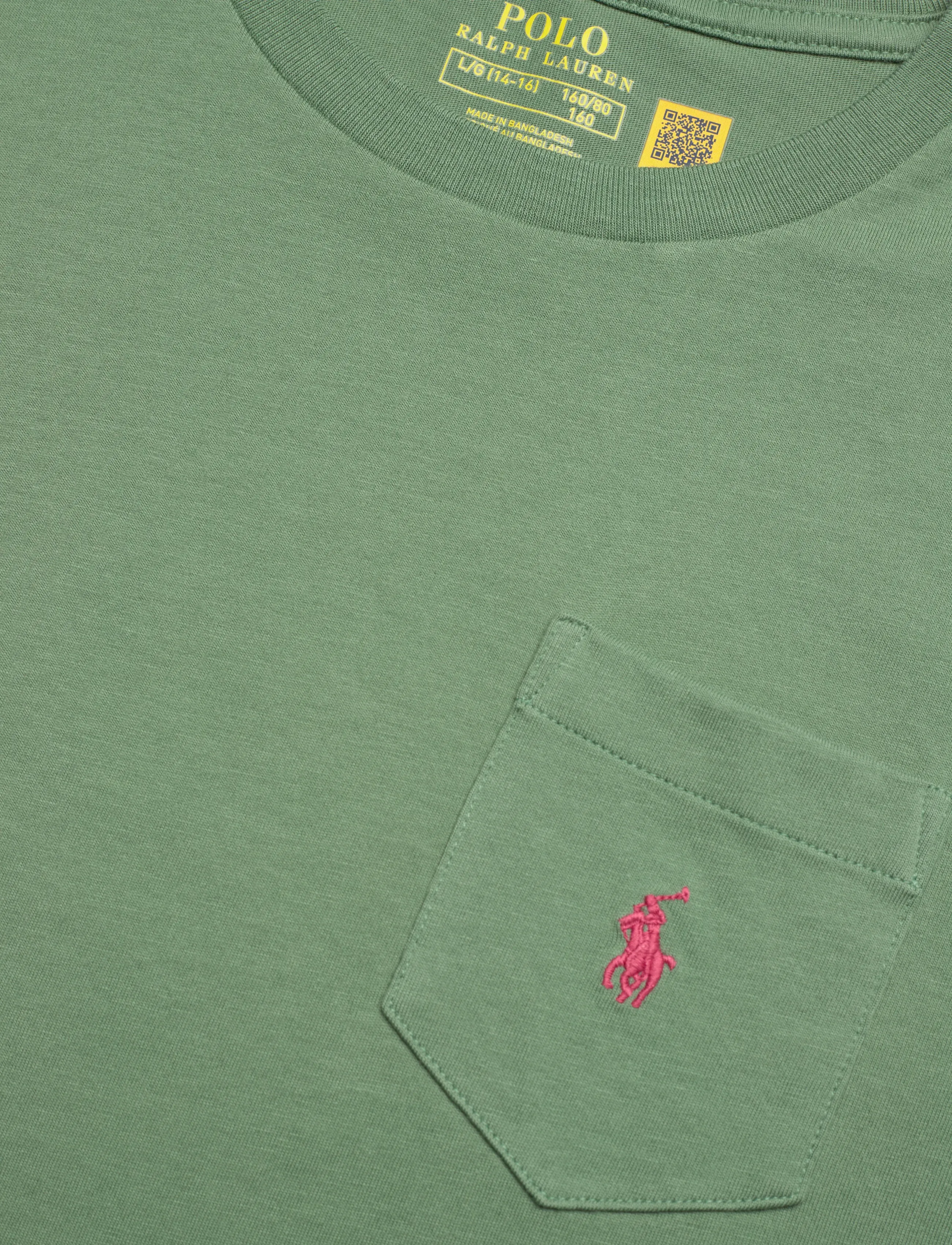 Ralph Lauren Kids - Cotton Jersey Pocket Tee - kortærmede t-shirts - fatigue - 2