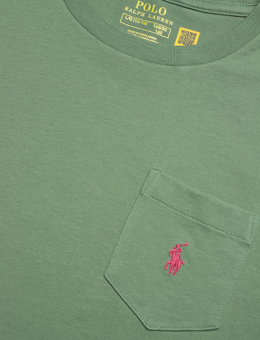 Ralph Lauren Kids - Cotton Jersey Pocket Tee - kurzärmelige - fatigue - 2