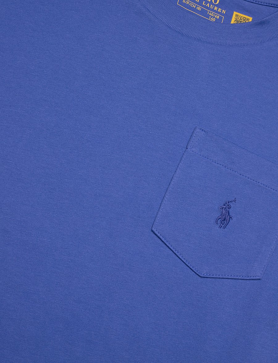 Ralph Lauren Kids - Cotton Jersey Pocket Tee - kurzärmelige - maidstone blue/c7 - 2
