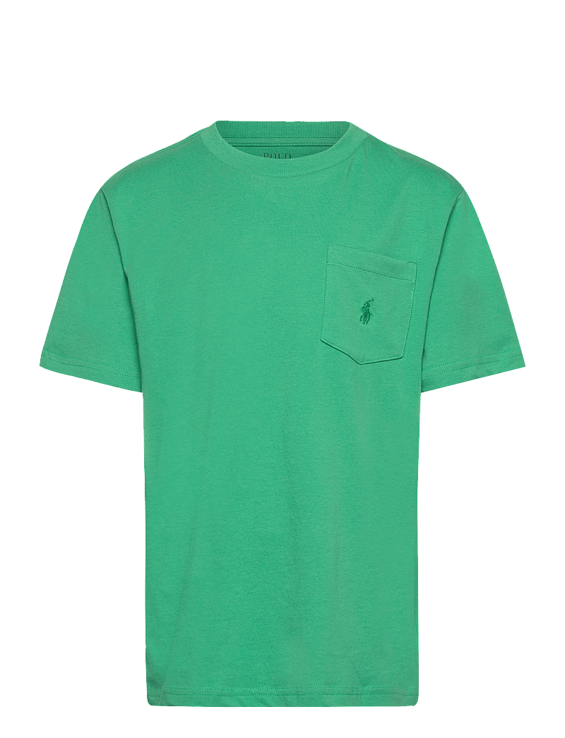 Ralph Lauren Kids - Cotton Jersey Pocket Tee - lühikeste varrukatega t-särgid - raft green/c5190 - 0
