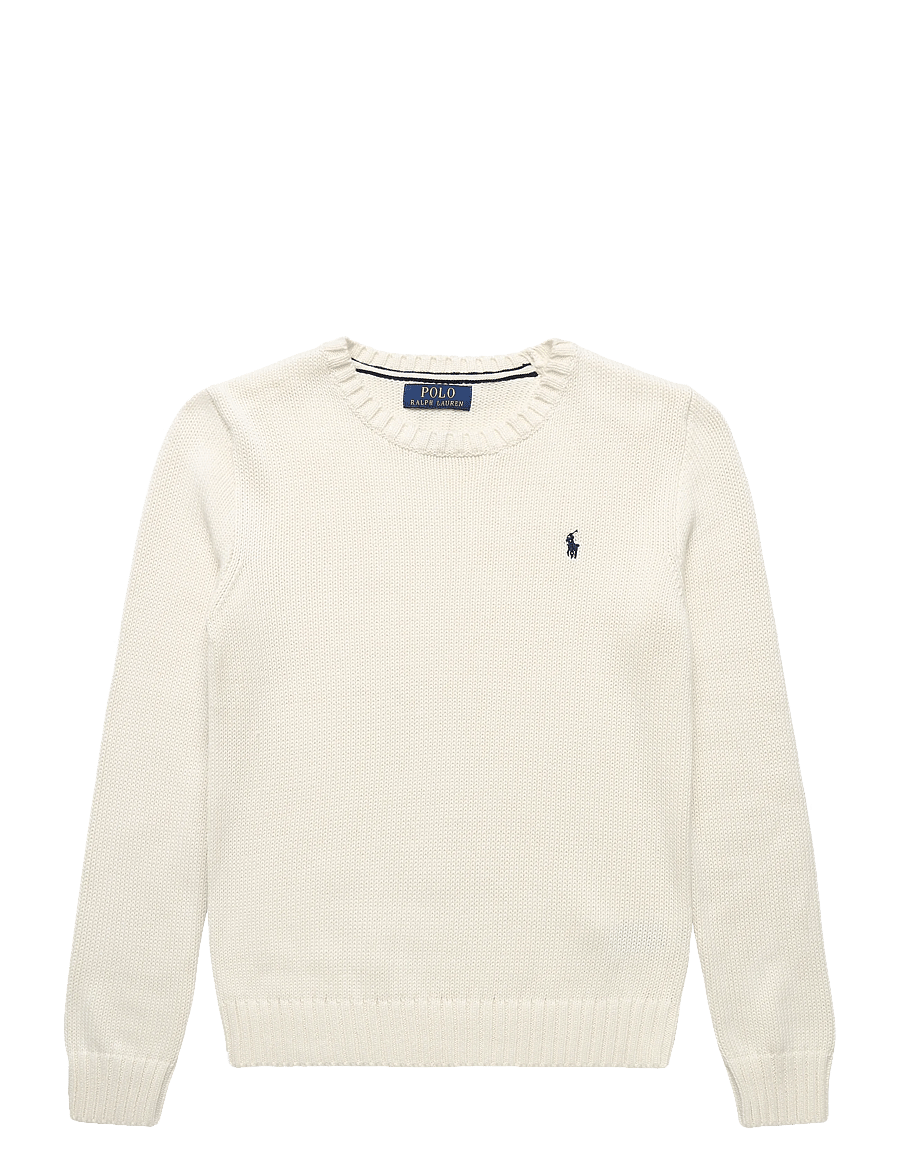 Ralph Lauren Kids - 20/2 COTTON-LS CN-SV-PLO - trøjer - clubhouse cream/c7932 - 0