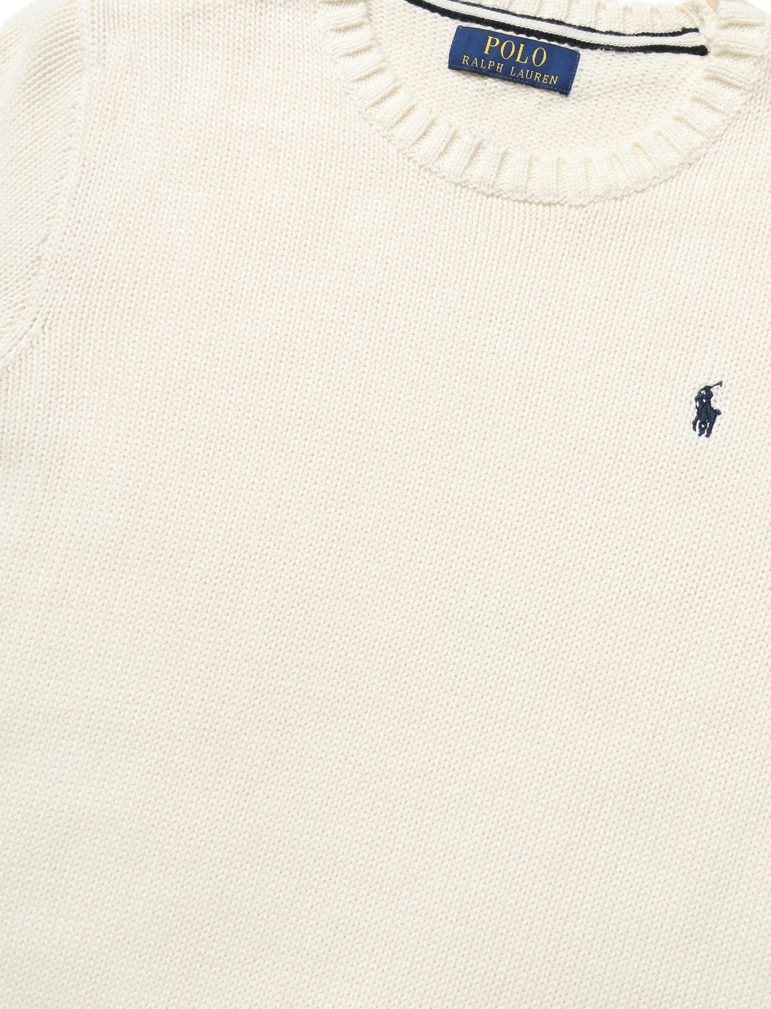 Ralph Lauren Kids - 20/2 COTTON-LS CN-SV-PLO - jumpers - clubhouse cream/c7932 - 2