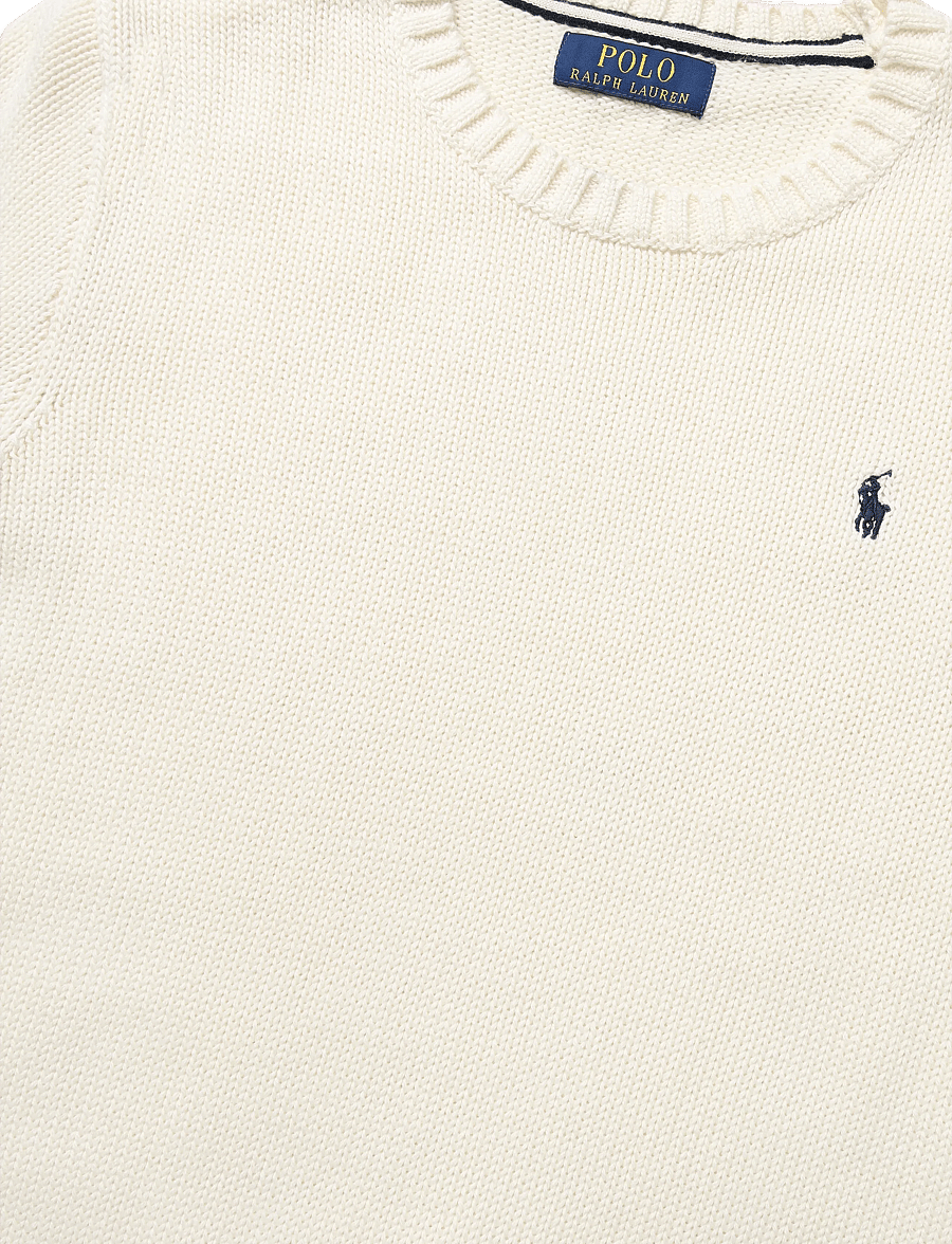 Ralph Lauren Kids - 20/2 COTTON-LS CN-SV-PLO - trøjer - clubhouse cream/c7932 - 2