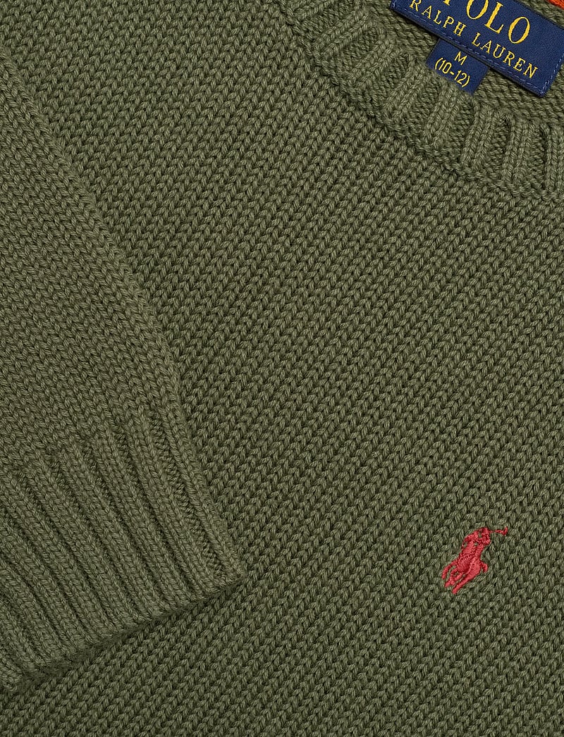 Ralph Lauren Kids - Cotton Crewneck Sweater - pullover - mint olive/c8702 - 2