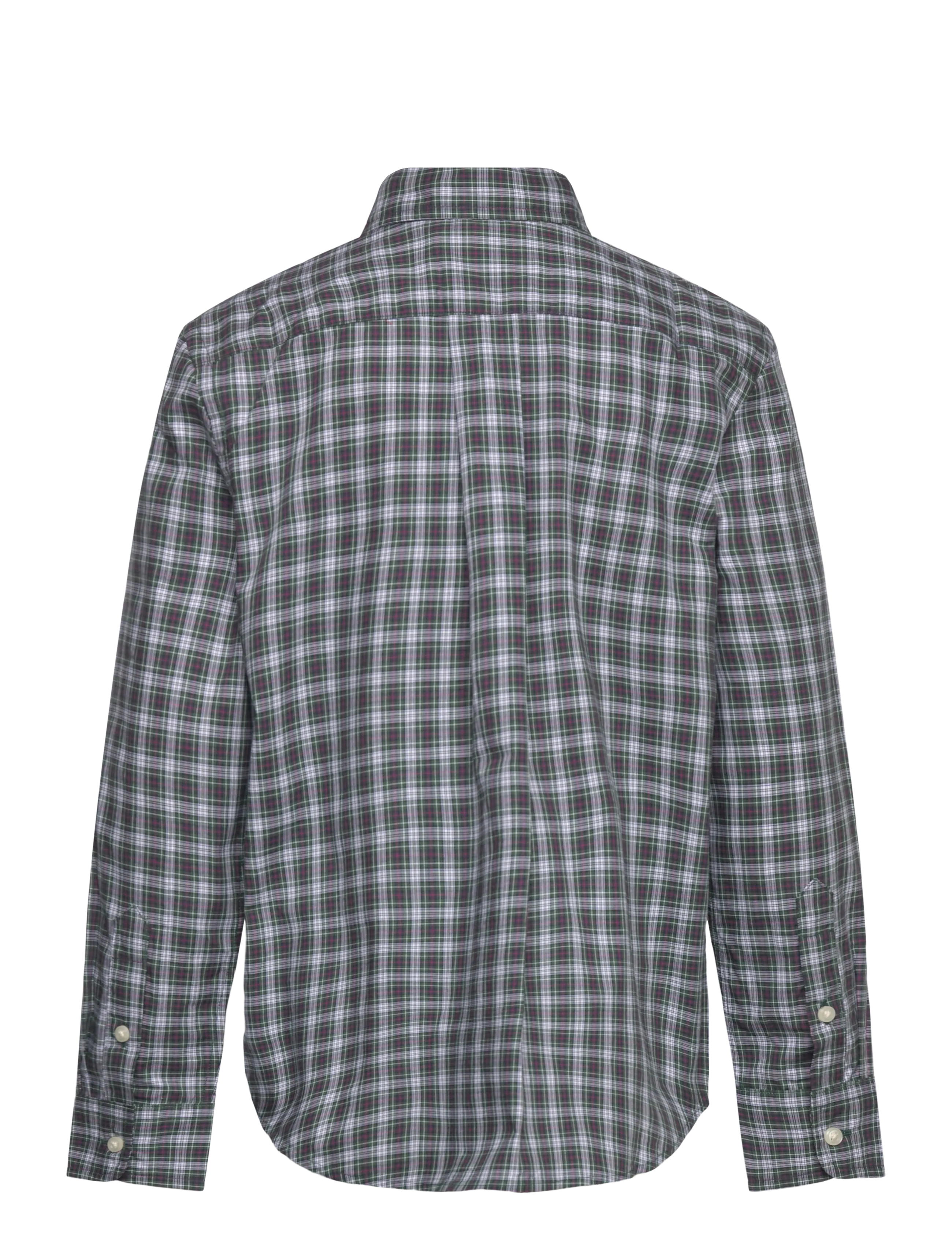 Ralph Lauren Kids - Plaid Cotton Poplin Shirt - #b6924 green whit - 1