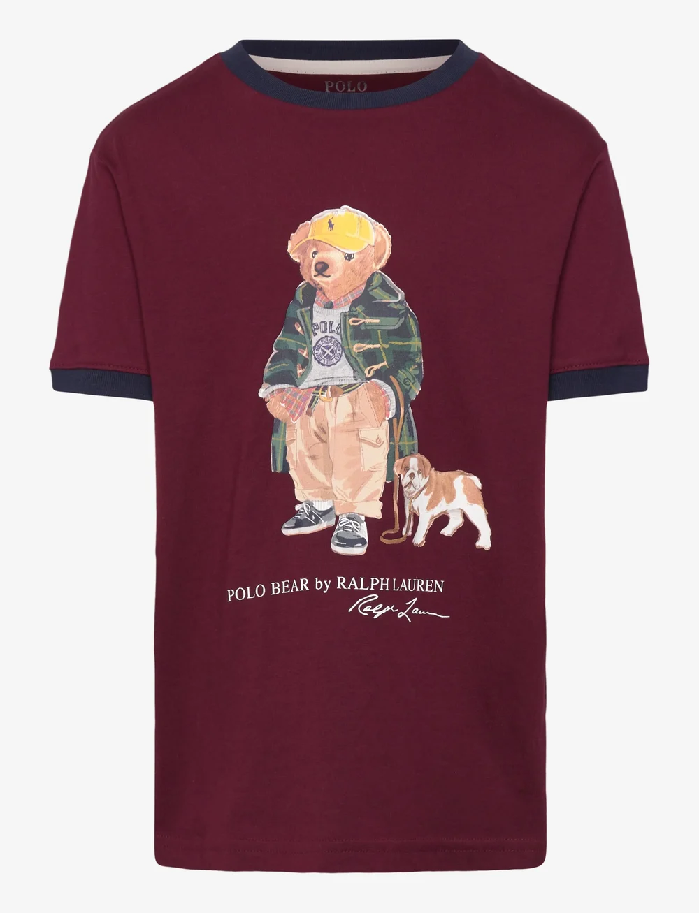 Ralph Lauren Kids - Polo Bear Cotton Ringer Tee - short-sleeved t-shirts - fa25 bear classic - 0