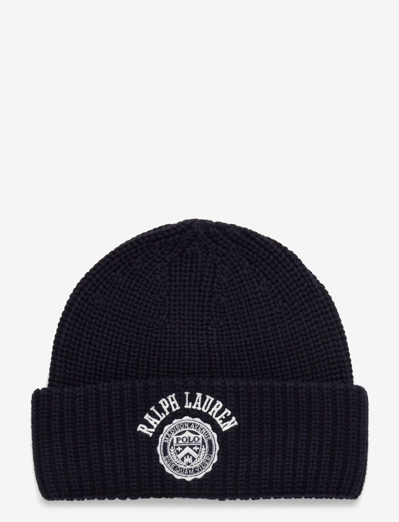Ralph Lauren Kids - Embroidered Crest Cotton Hat - beanies - rl navy combo/c81 - 0