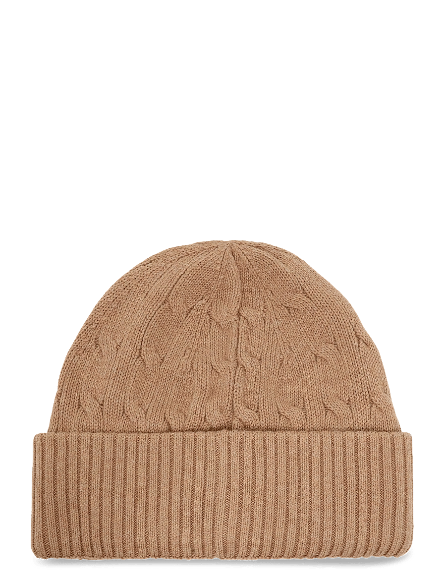 Ralph Lauren Kids - 20/2 COTTON-SWTR-HAT - vintermössor - camel hthr/c8520 - 1