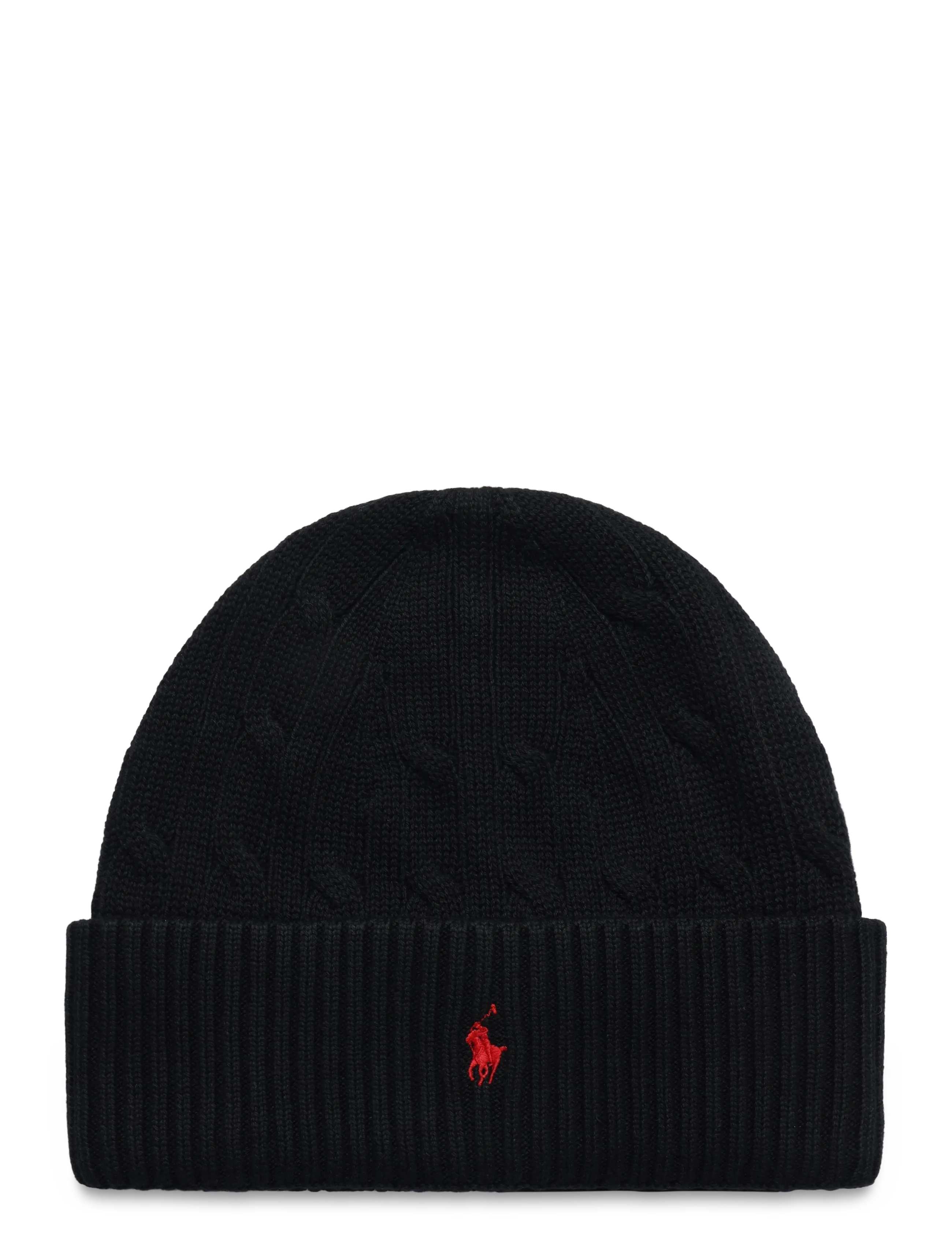 Ralph Lauren Kids 20/2 Cotton-Swtr-Hat, L/XL, Hats, Schwarz - Beanie, Kinder