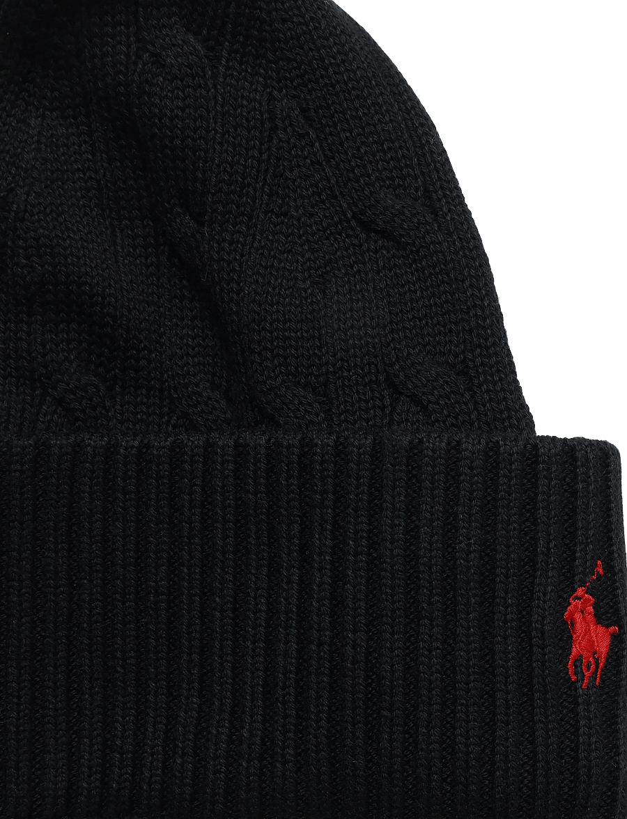Ralph Lauren Kids - 20/2 COTTON-SWTR-HAT - vintermössor - polo black/c3807 - 2