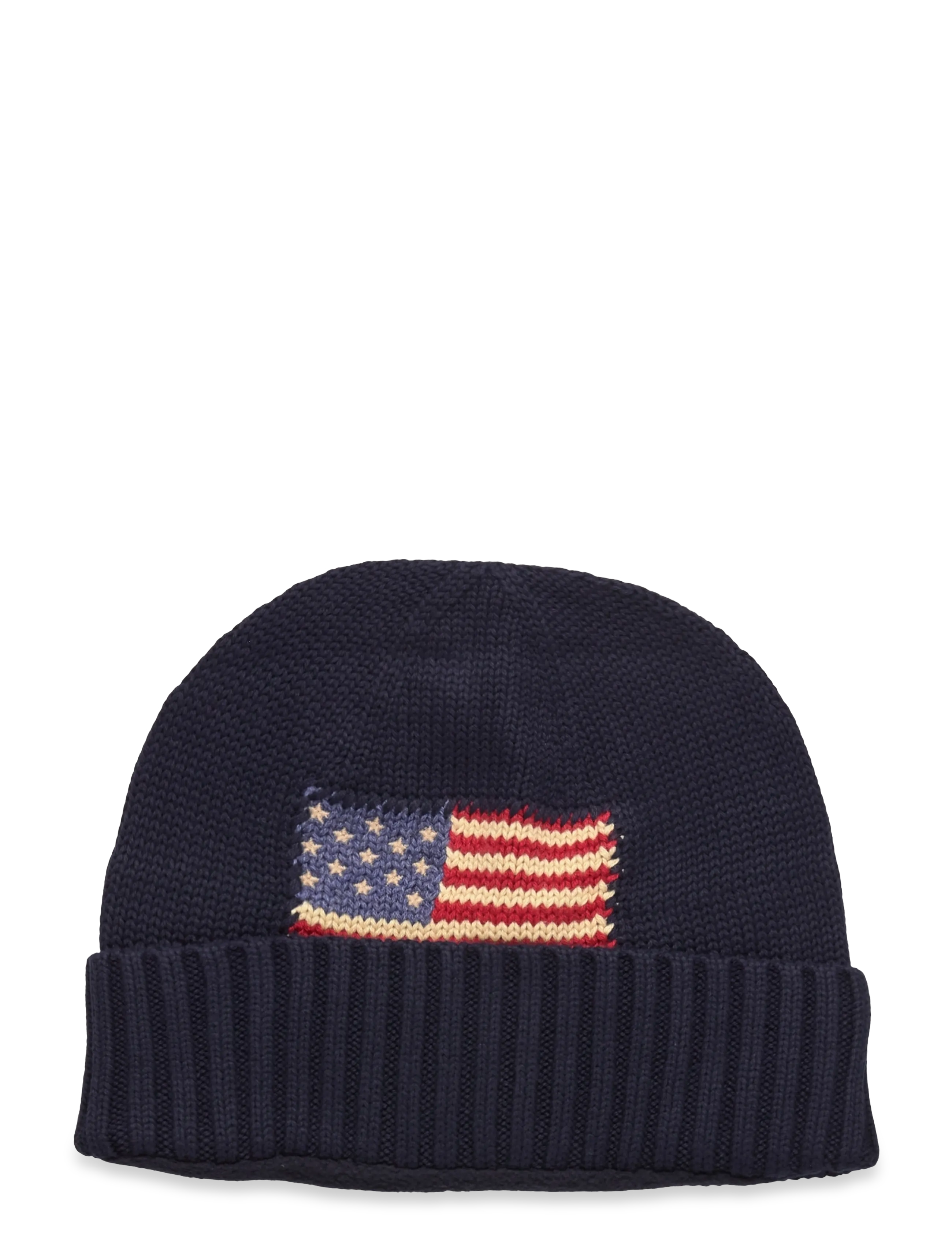 Ralph Lauren Kids Combed Cotton Flag Hat, L/XL, Hats, Marineblau - Beanie, Kinder