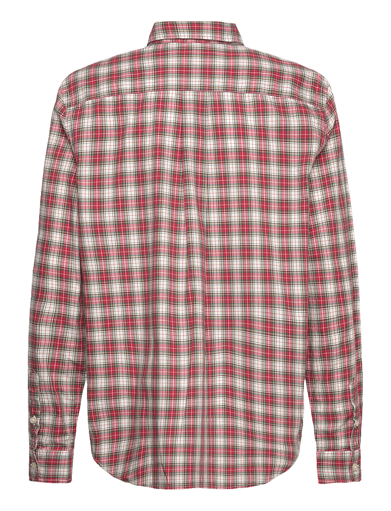 Ralph Lauren Kids - Plaid Cotton Poplin Shirt - pikkade varrukatega särgid - #187 cream red mu - 1