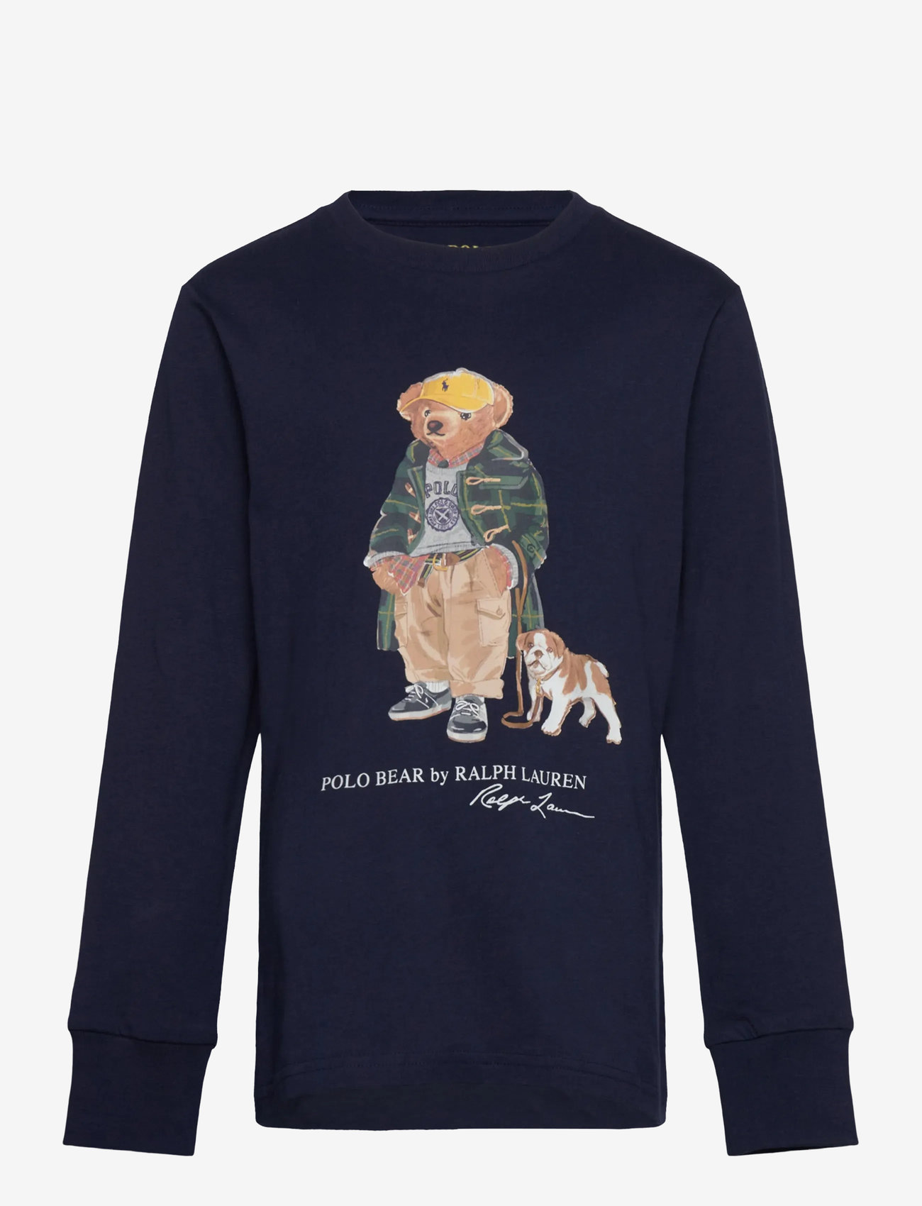 Ralph Lauren Kids - Polo Bear Cotton Long-Sleeve Tee - long-sleeved t-shirts - fa25 bear refined - 0