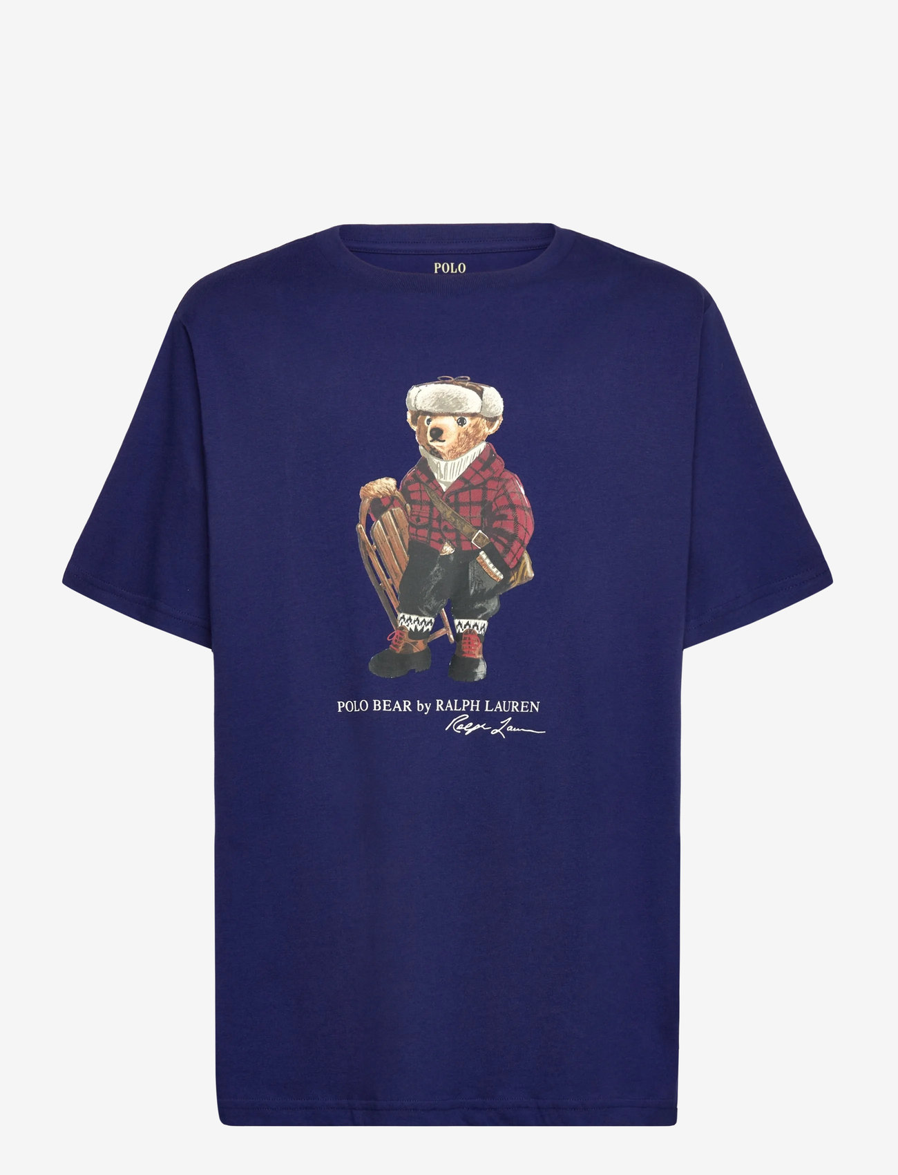 Ralph Lauren Kids - Polo Bear Cotton Jersey Tee - kortærmede t-shirts - hol25 bear fall r - 0