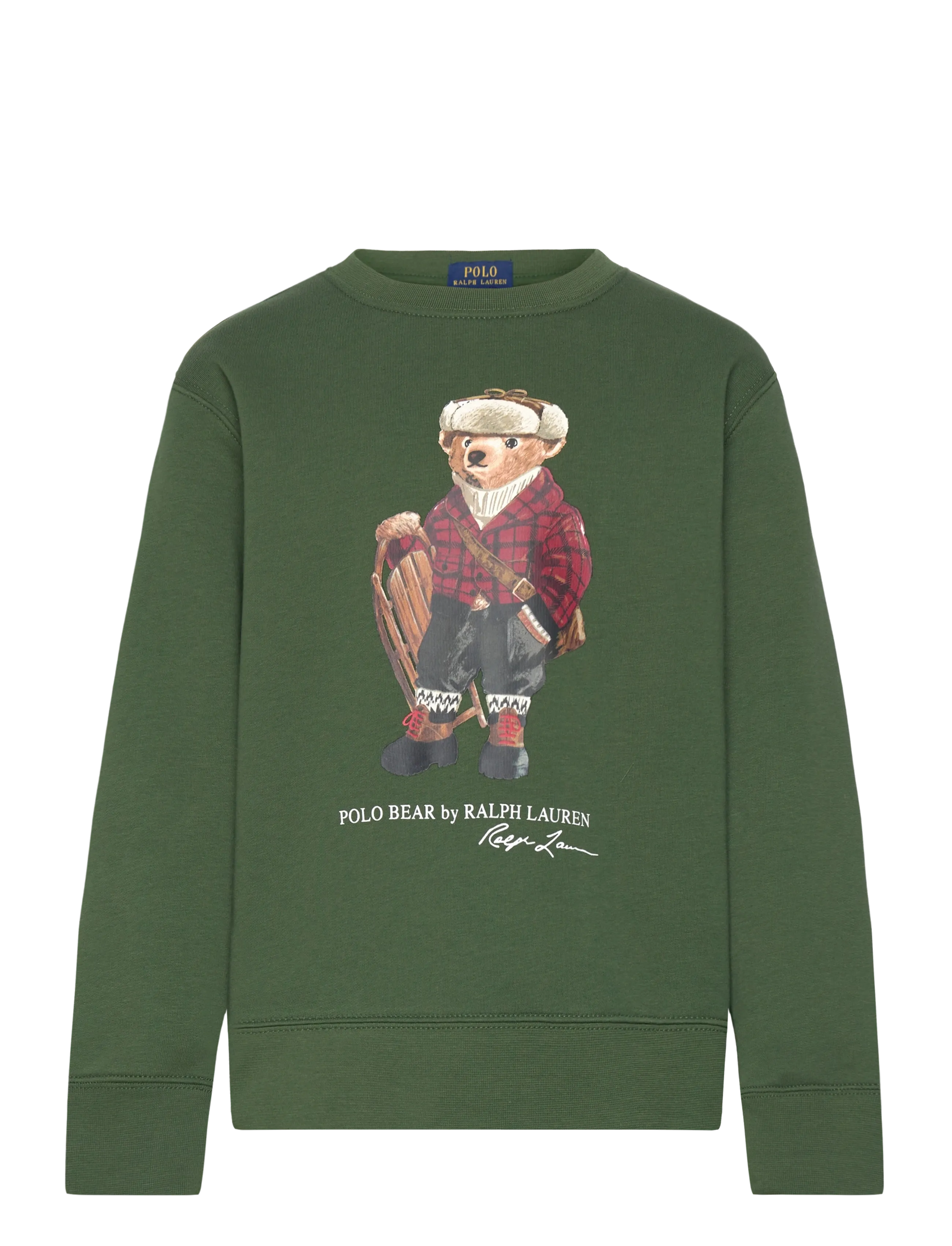Ralph Lauren Kids Polo Bear Fleece Sweatshirt - Børn - HOL25 BEAR BOTTLE / green