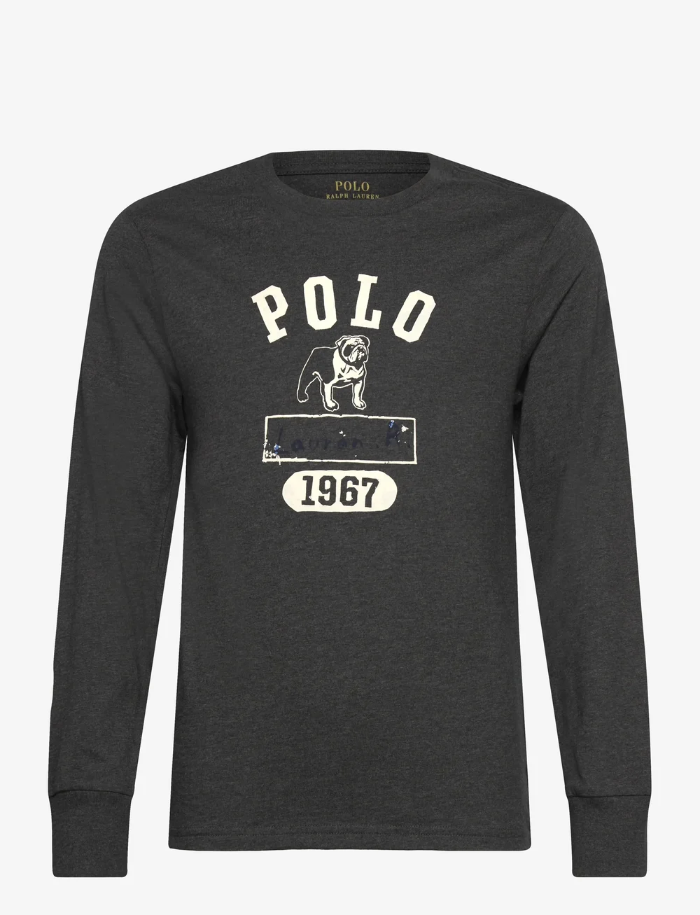 Ralph Lauren Kids - Cotton Jersey Graphic Long-Sleeve Tee - langärmelig - windsor heather - 0