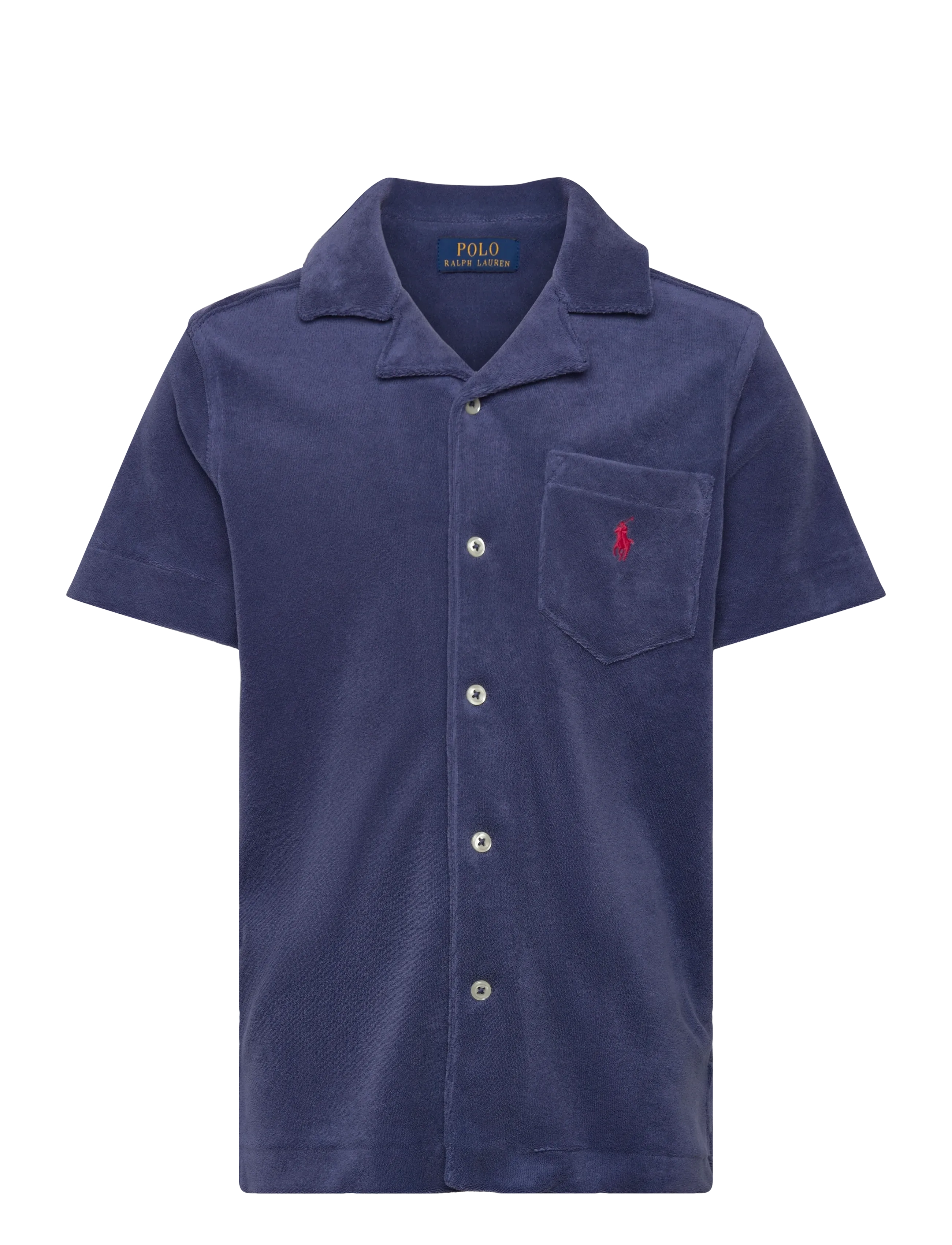 Ralph Lauren Kids Terry Polo Shirt, Børn, Frotté Polo Skjorte, Navy, Str: 138-149