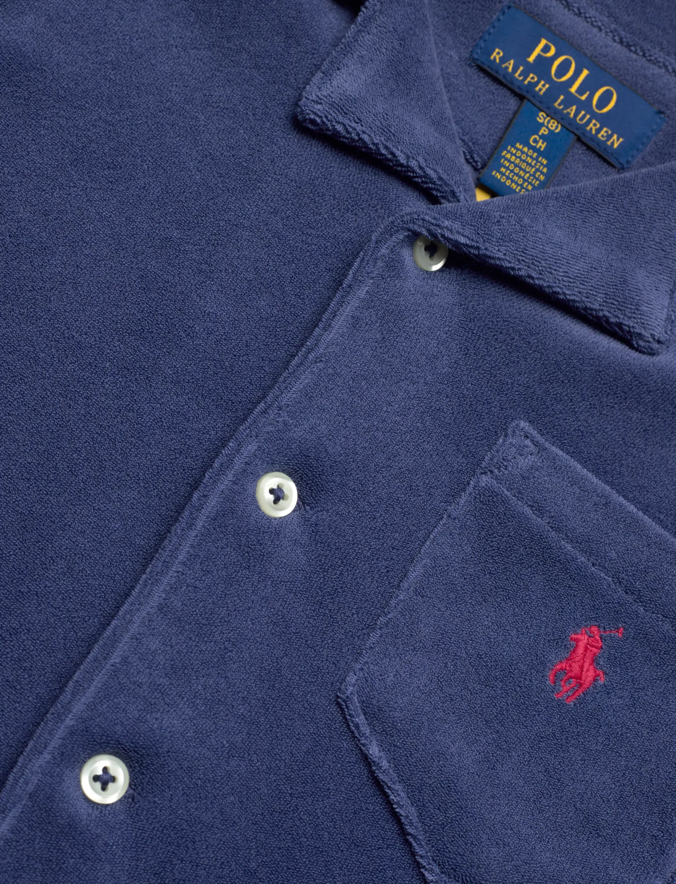 Ralph Lauren Kids - Terry Polo Shirt - kortærmede skjorter - light navy - 2