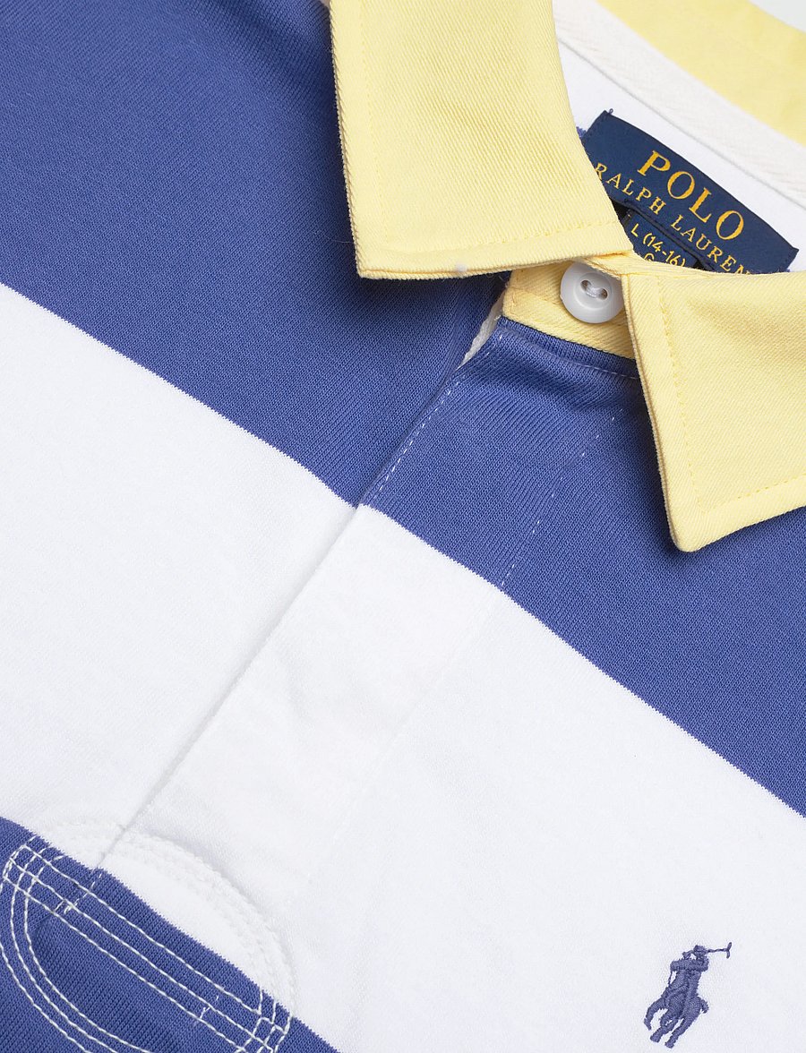 Ralph Lauren Kids - Striped Cotton Short-Sleeve Rugby Shirt - kurzärmelig - liberty/white - 2