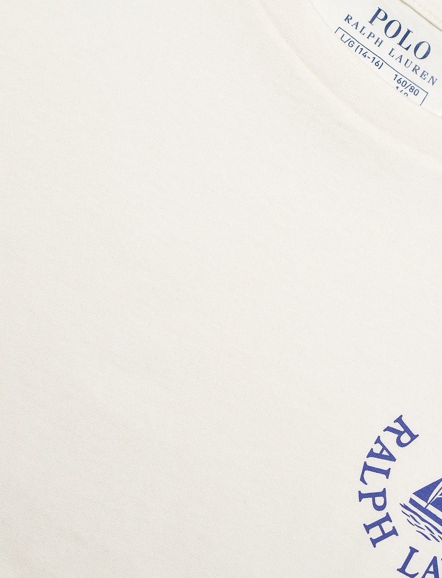 Ralph Lauren Kids - 26/1 JERSEY-KNT-T-SHIRT - kurzärmelige - deckwash white - 2