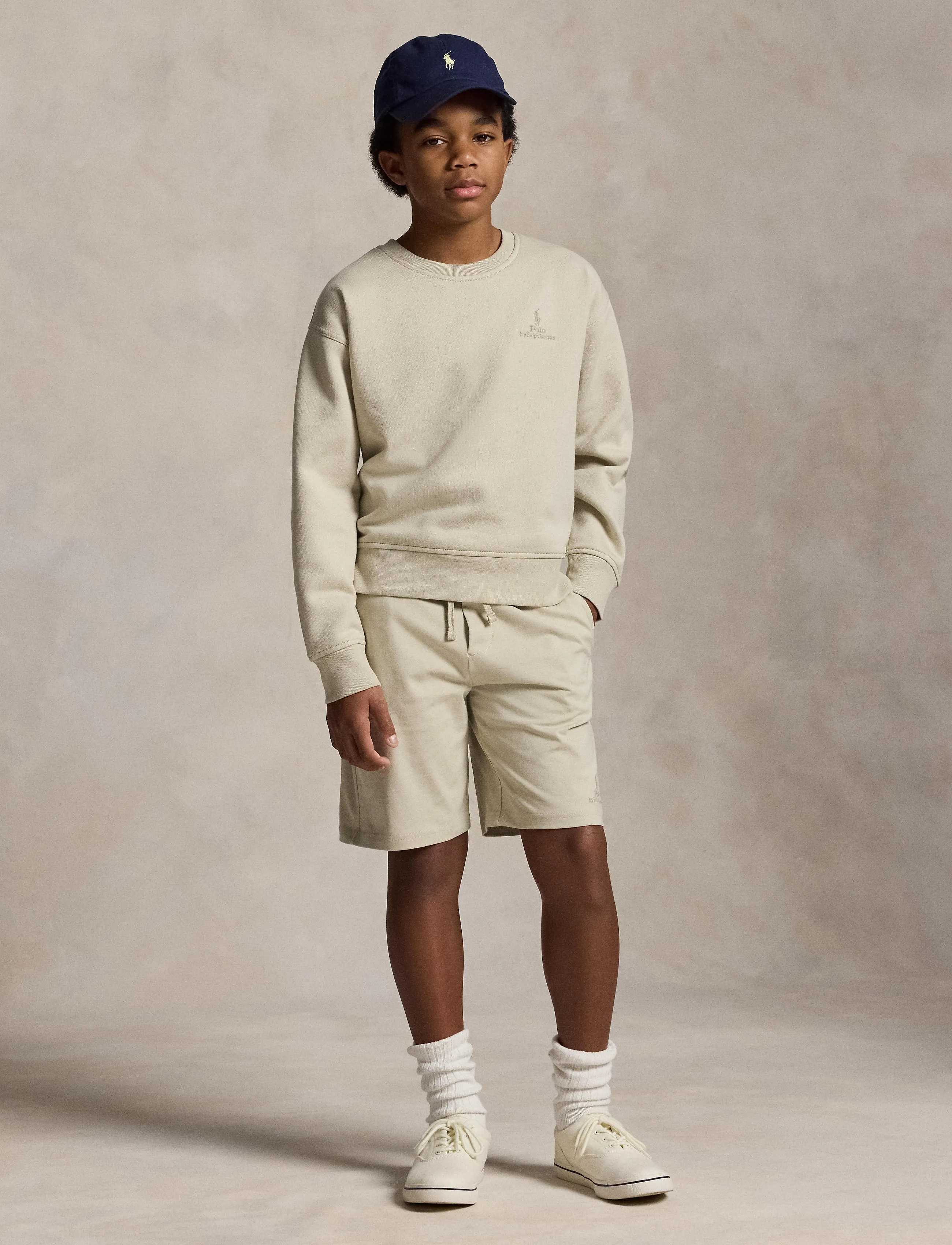 Ralph Lauren Kids Big Fit Logo Fleece Sweatshirt - Overdeler - CLASSIC STONE / beige