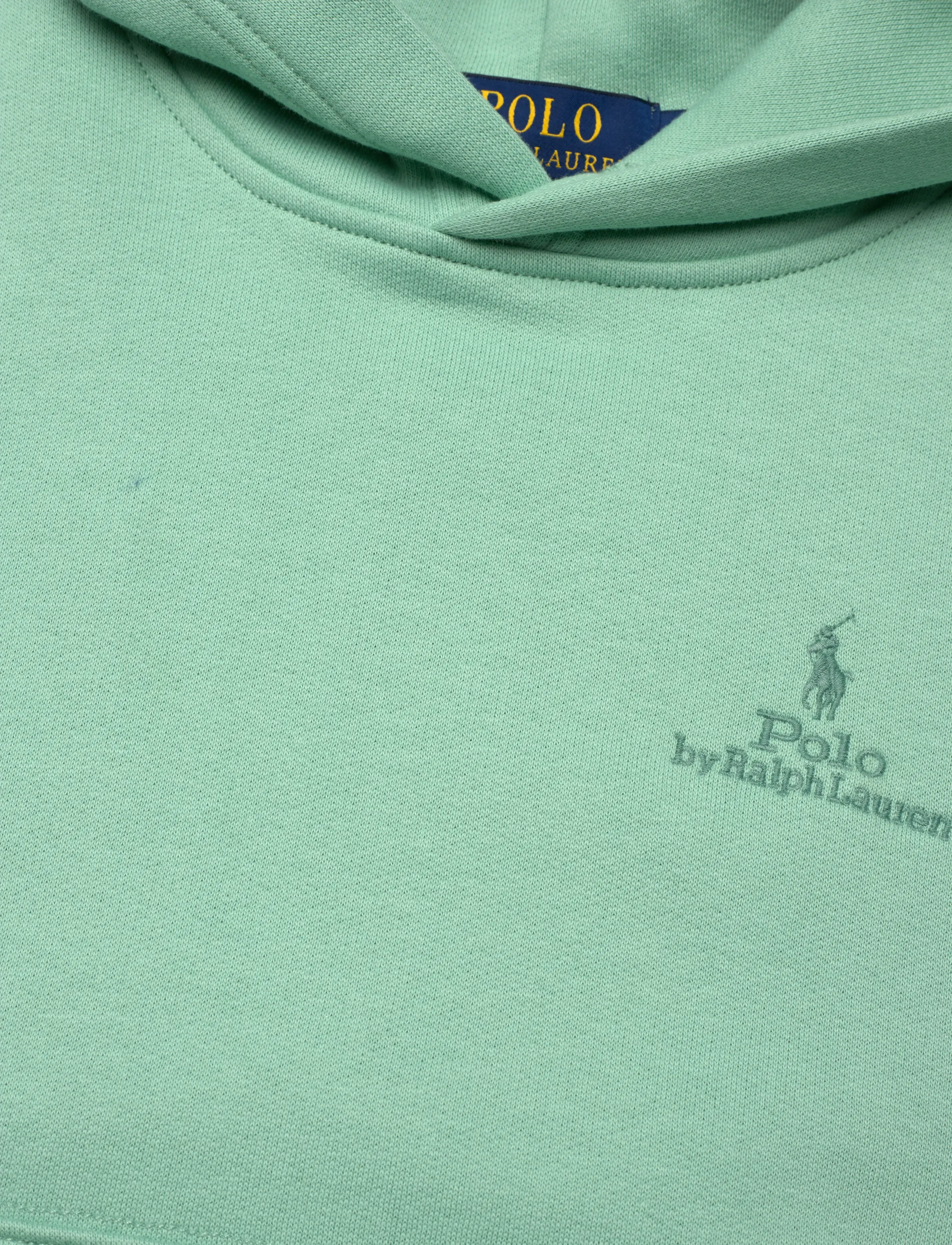 Ralph Lauren Kids - Big Fit Logo Fleece Hoodie - hættetrøjer - celadon - 5