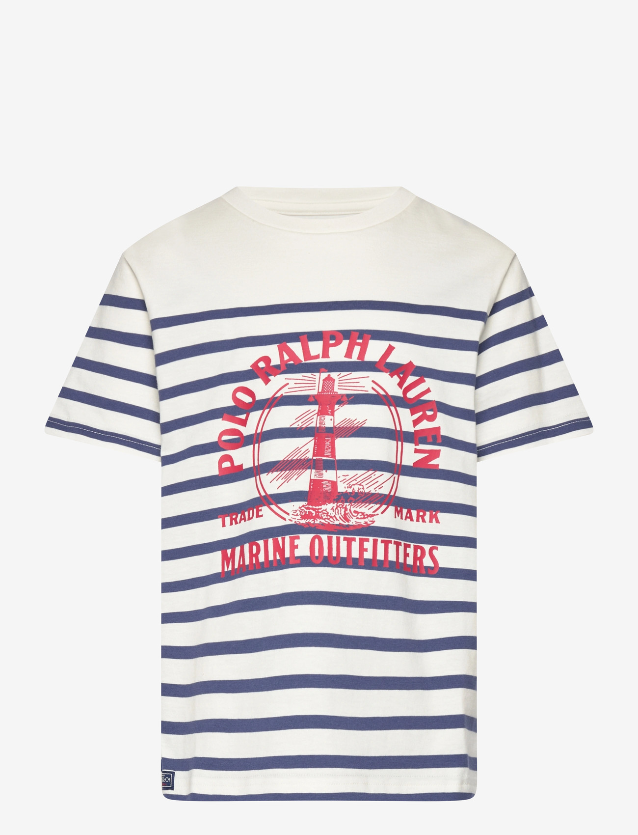 Ralph Lauren Kids - Graphic Cotton Jersey Tee - lühikeste varrukatega t-särgid - deckwash white/li - 0