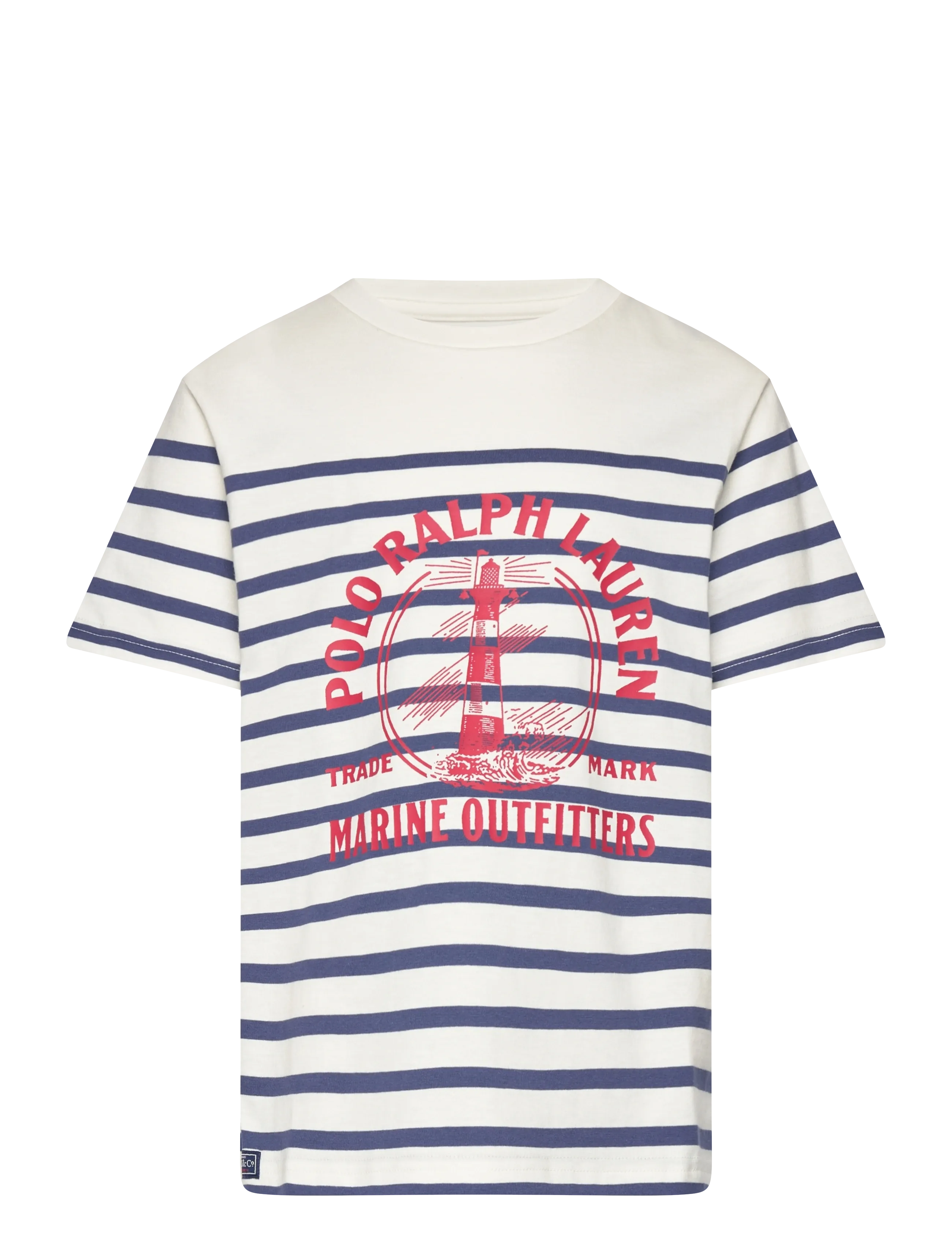 Ralph Lauren Kids Graphic Cotton Jersey Tee - Overdele - DECKWASH WHITE/LI / cream